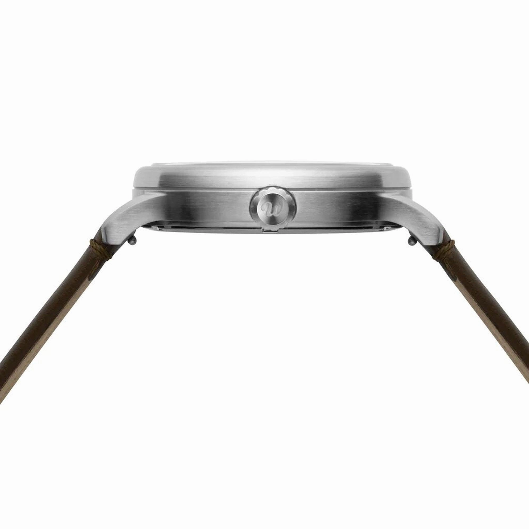 420Waldos Men's Watch - Bud Quartz Stainless Steel Case Grey Leather Strap | W1001