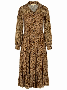 'Leopardato' Brown Polyester Dress