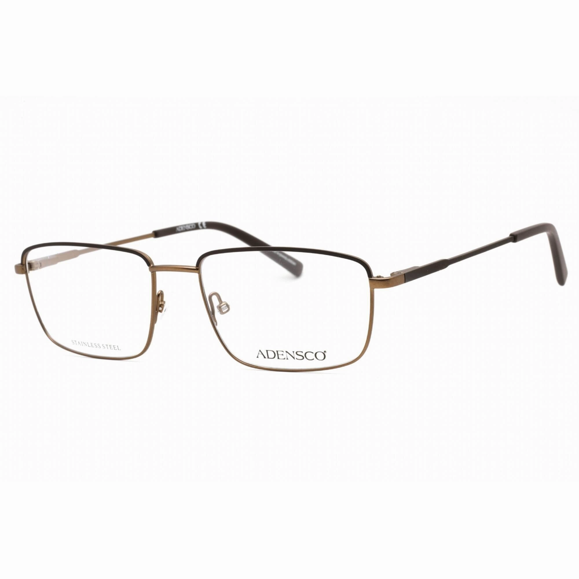 Adensco Men's Eyeglasses - Dark Brown Metal Full Rim Frame Clear Lens | AD 135 0R0Z 00