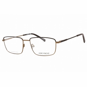 Adensco Men's Eyeglasses - Dark Brown Metal Full Rim Frame Clear Lens | AD 135 0R0Z 00