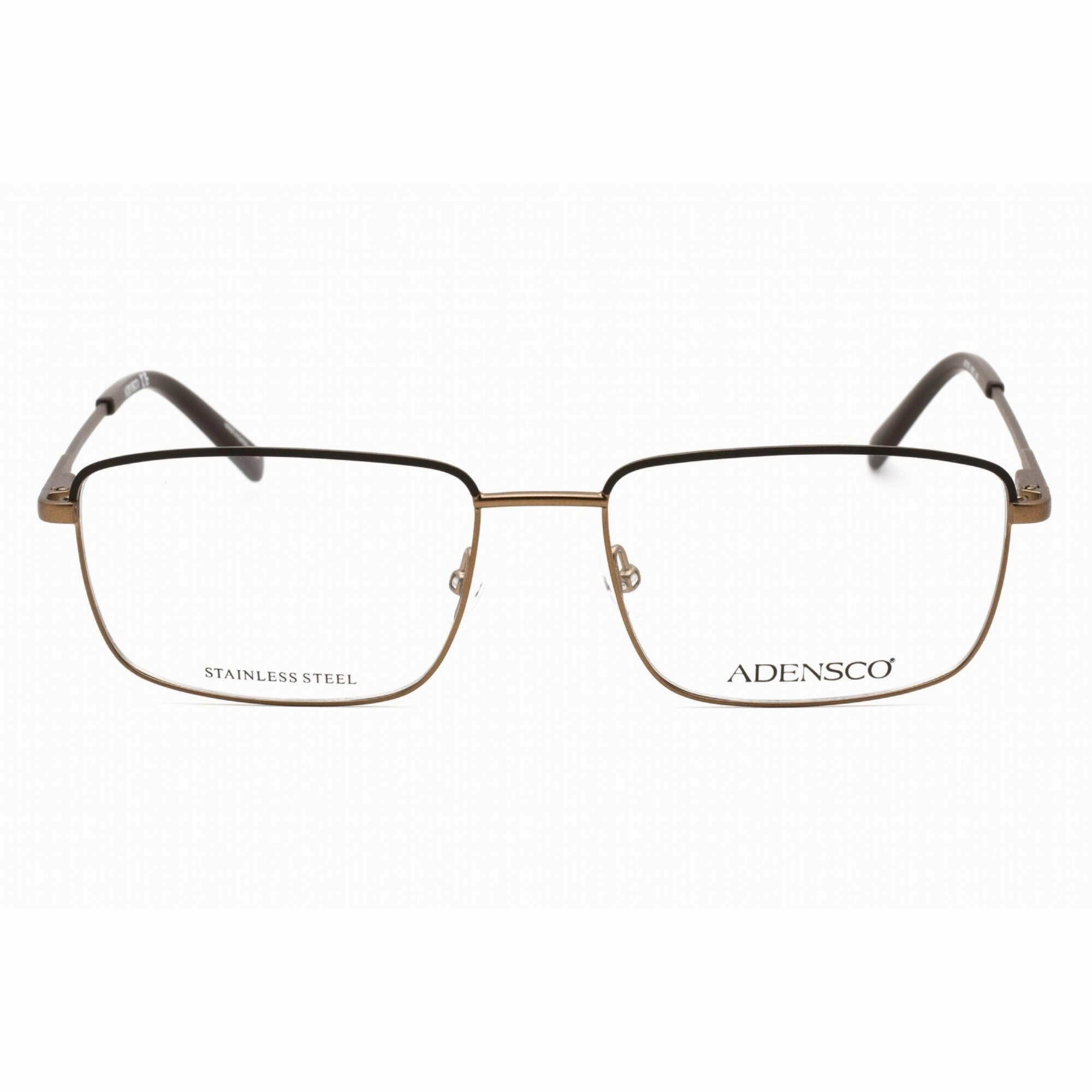 Adensco Men's Eyeglasses - Dark Brown Metal Full Rim Frame Clear Lens | AD 135 0R0Z 00
