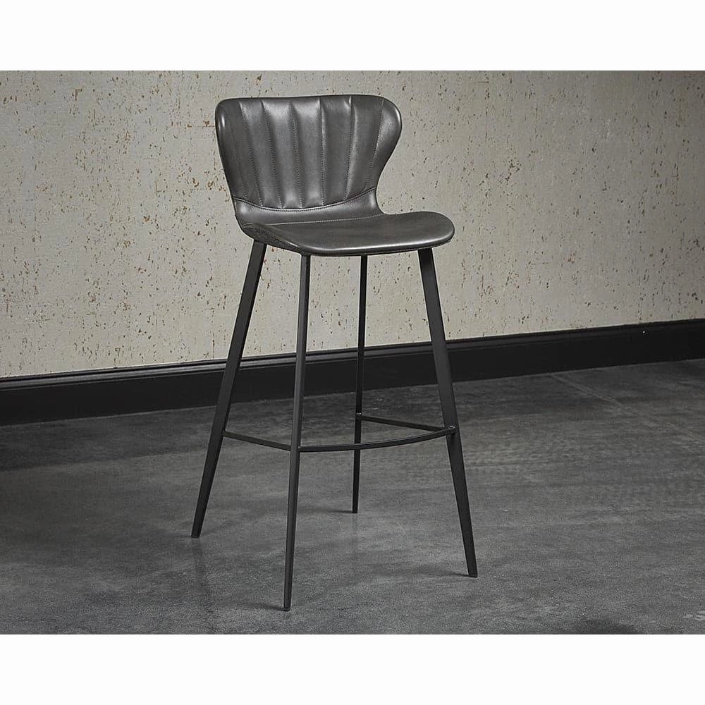 Arabella Bar & Counter Stool - Bravo Portabella / Polo Club Kohl Grey
