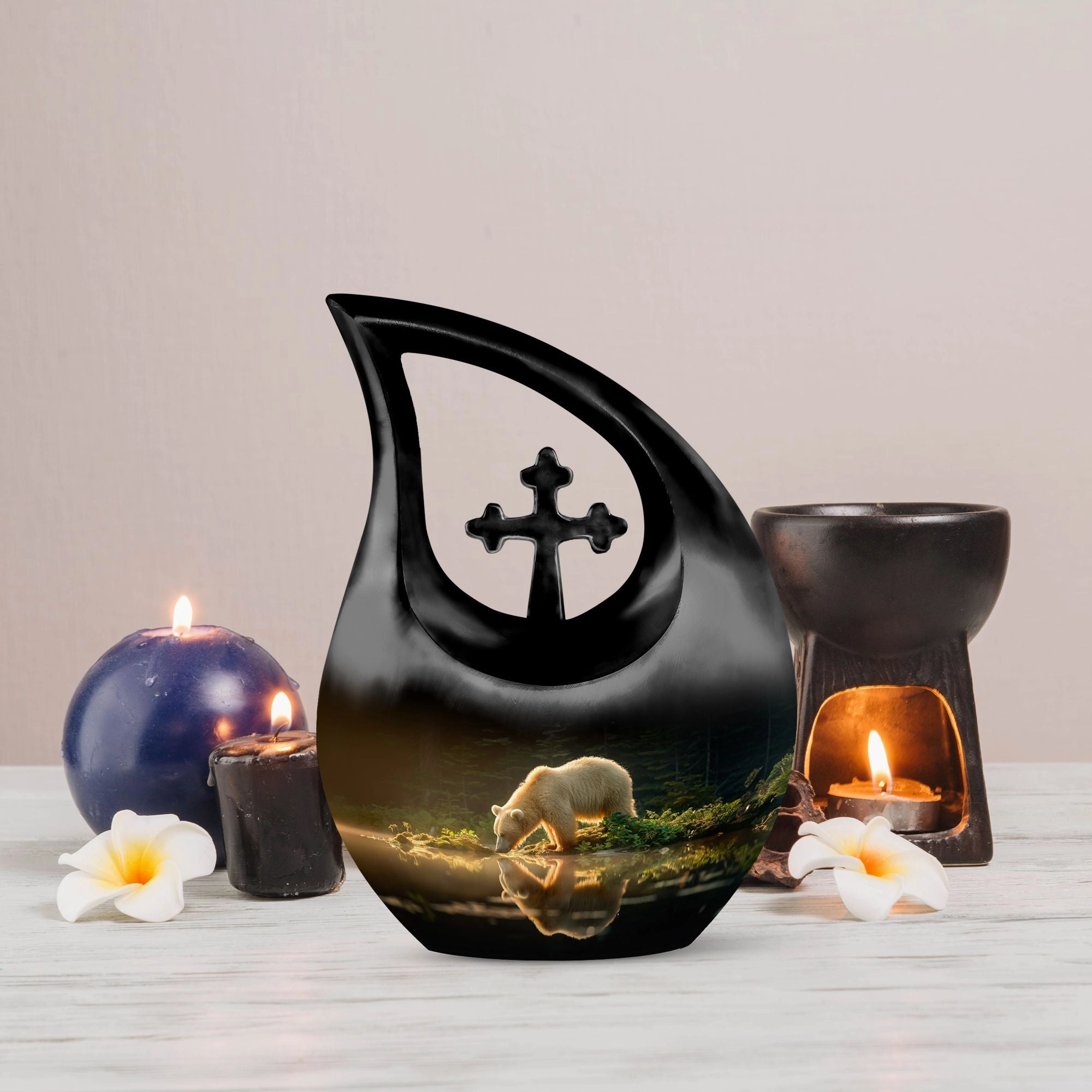Bear Urn - Memorial Keepsake for Adult Human Ashes Remains