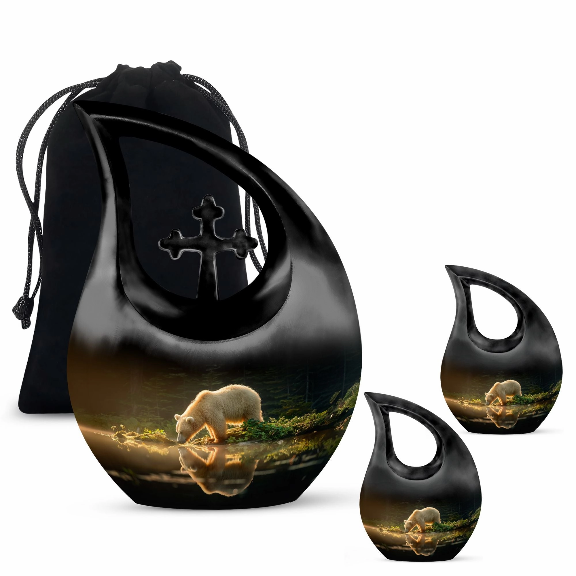 Bear Urn - Memorial Keepsake for Adult Human Ashes Remains