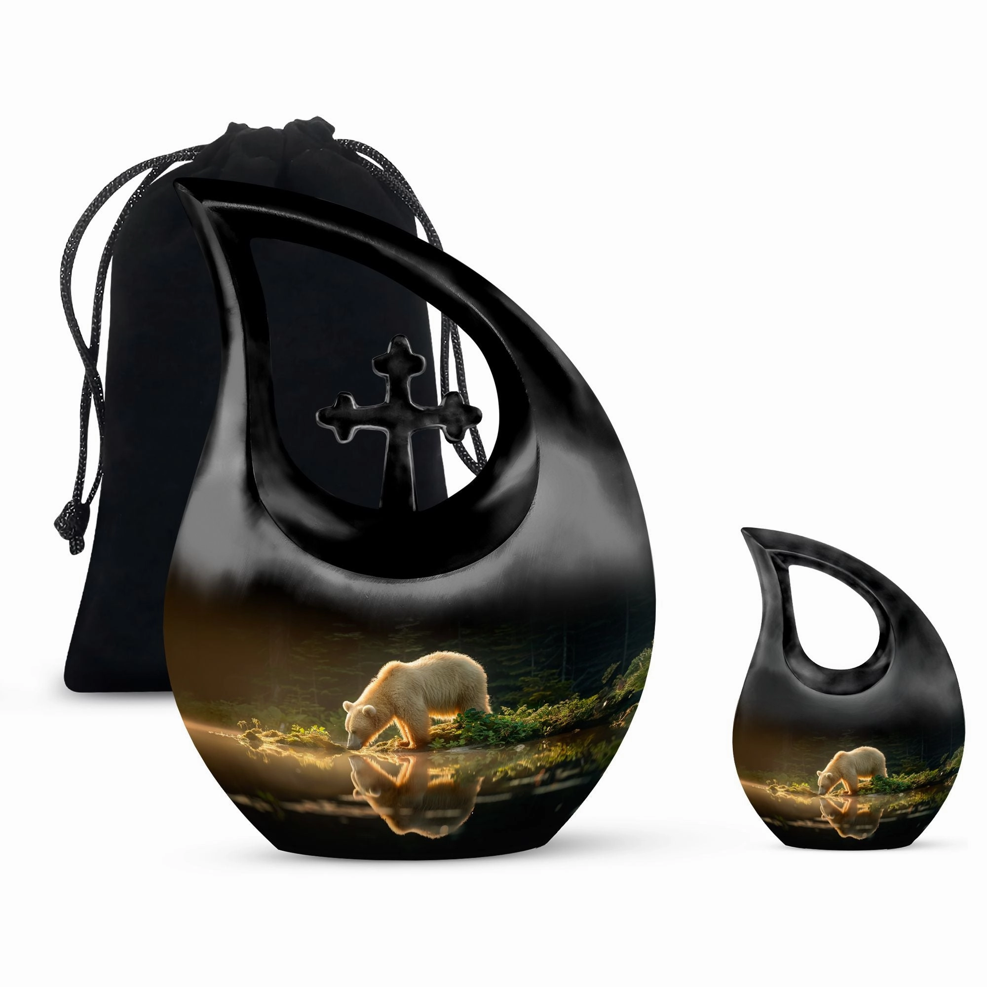 Bear Urn - Memorial Keepsake for Adult Human Ashes Remains