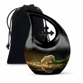 Bear Urn - Memorial Keepsake for Adult Human Ashes Remains