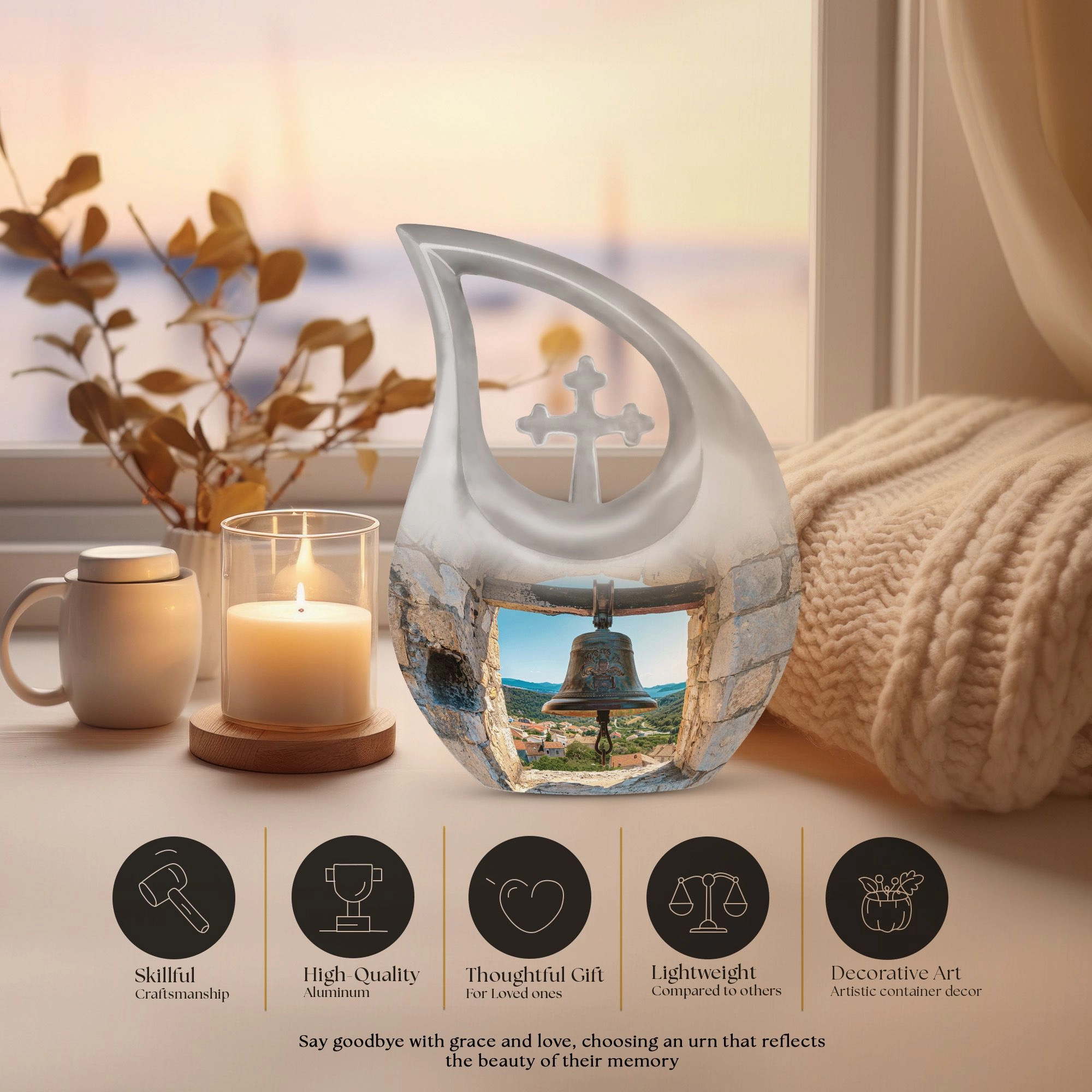 Bell Urn: Perfect Memorials Cremation Urn For Human Ashes