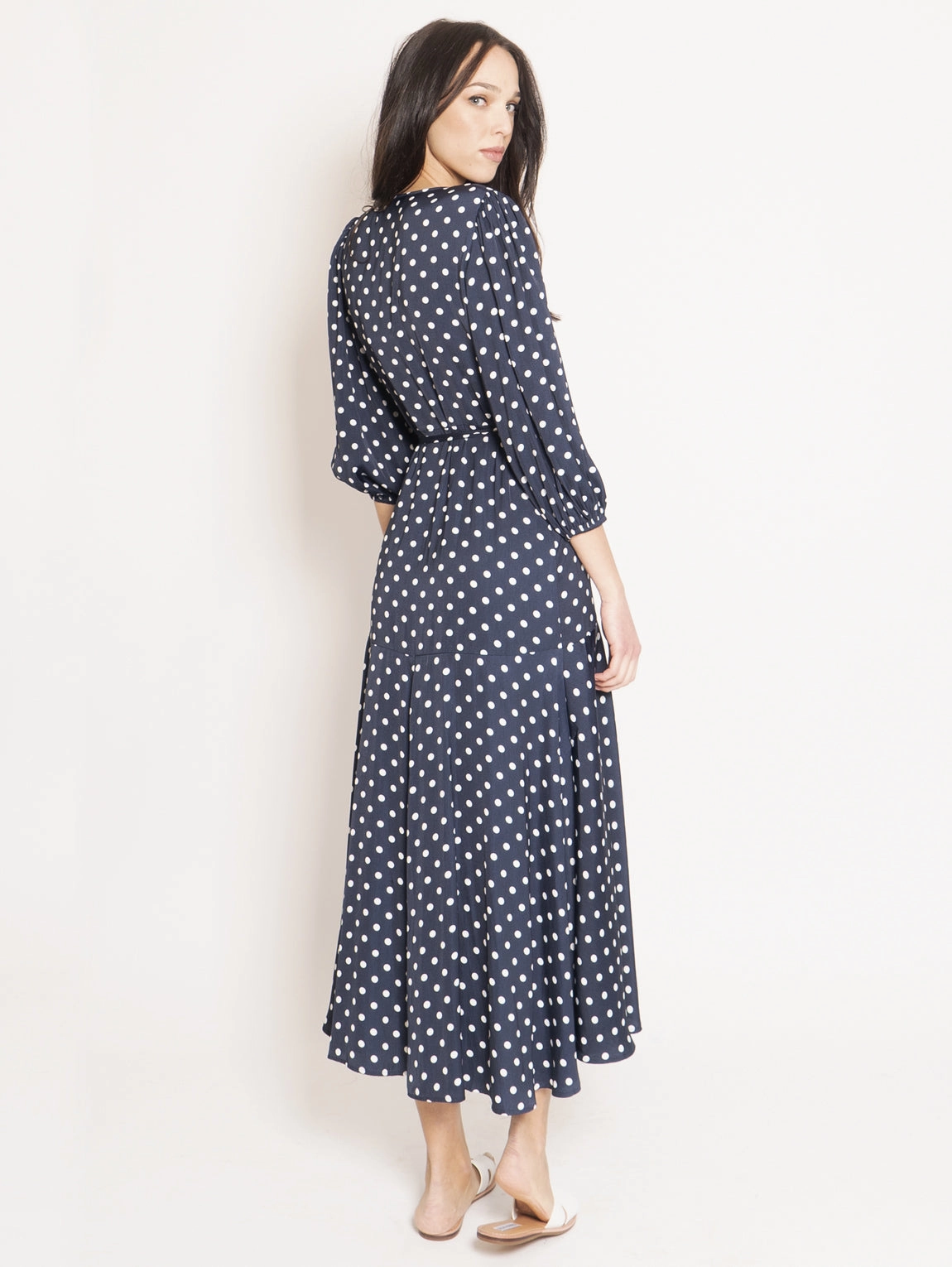 Blue Vundamental Wrap Dot Dress