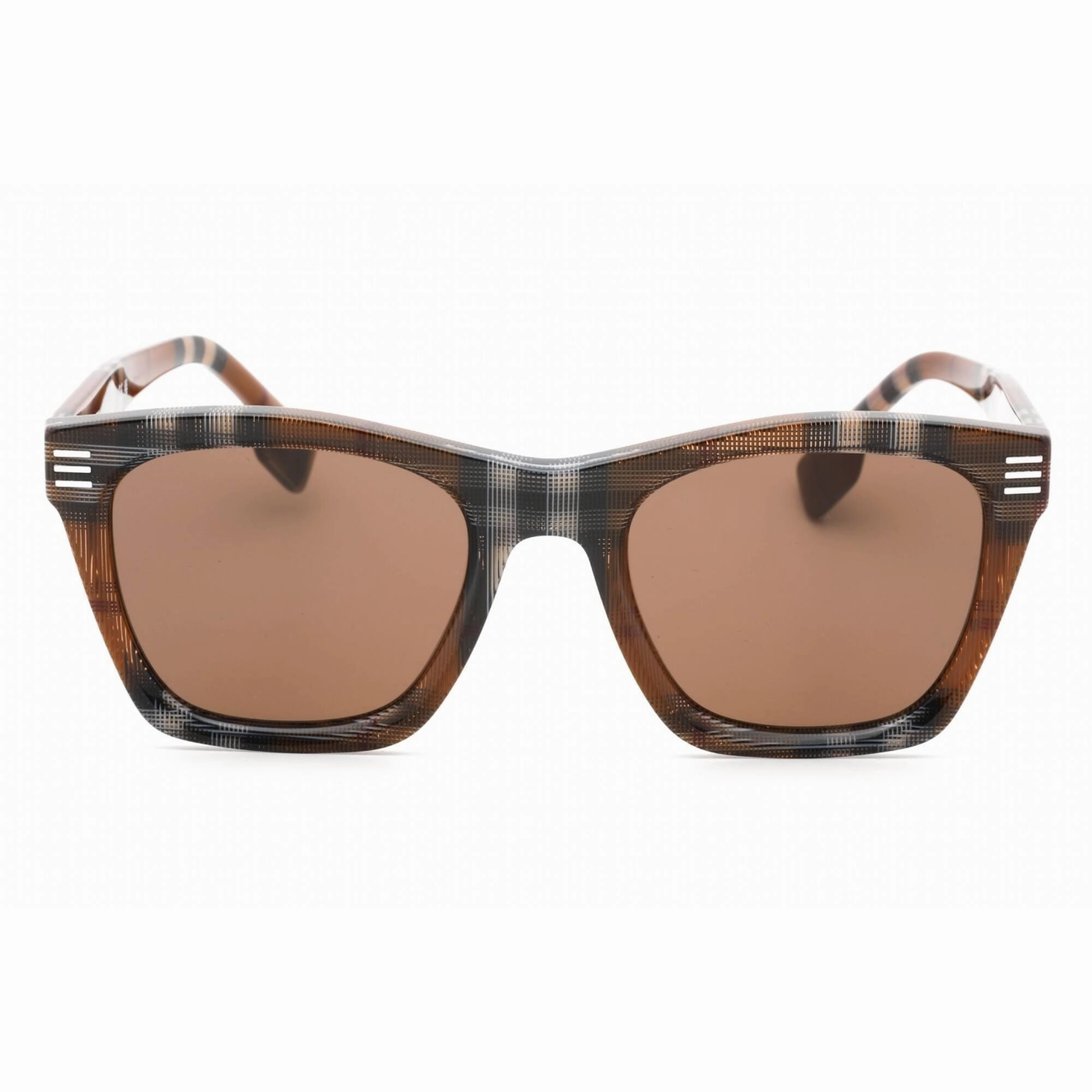 Burberry Men's Sunglasses - Brown Check Square Plastic Full Rim Frame | 0BE4348 396673