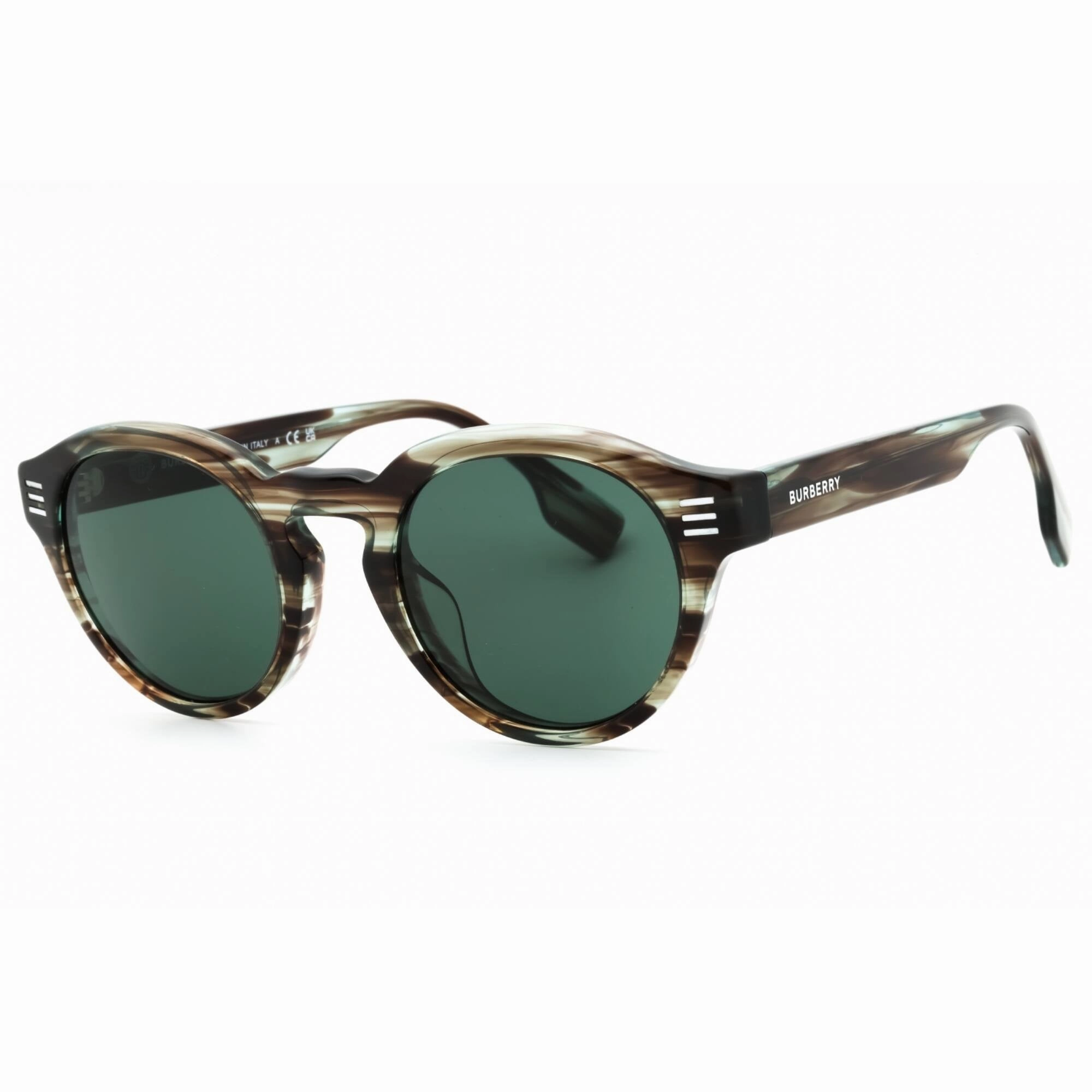 Burberry Men's Sunglasses - Green Plastic Full Rim Round Shape Frame| 0BE4404F 409871