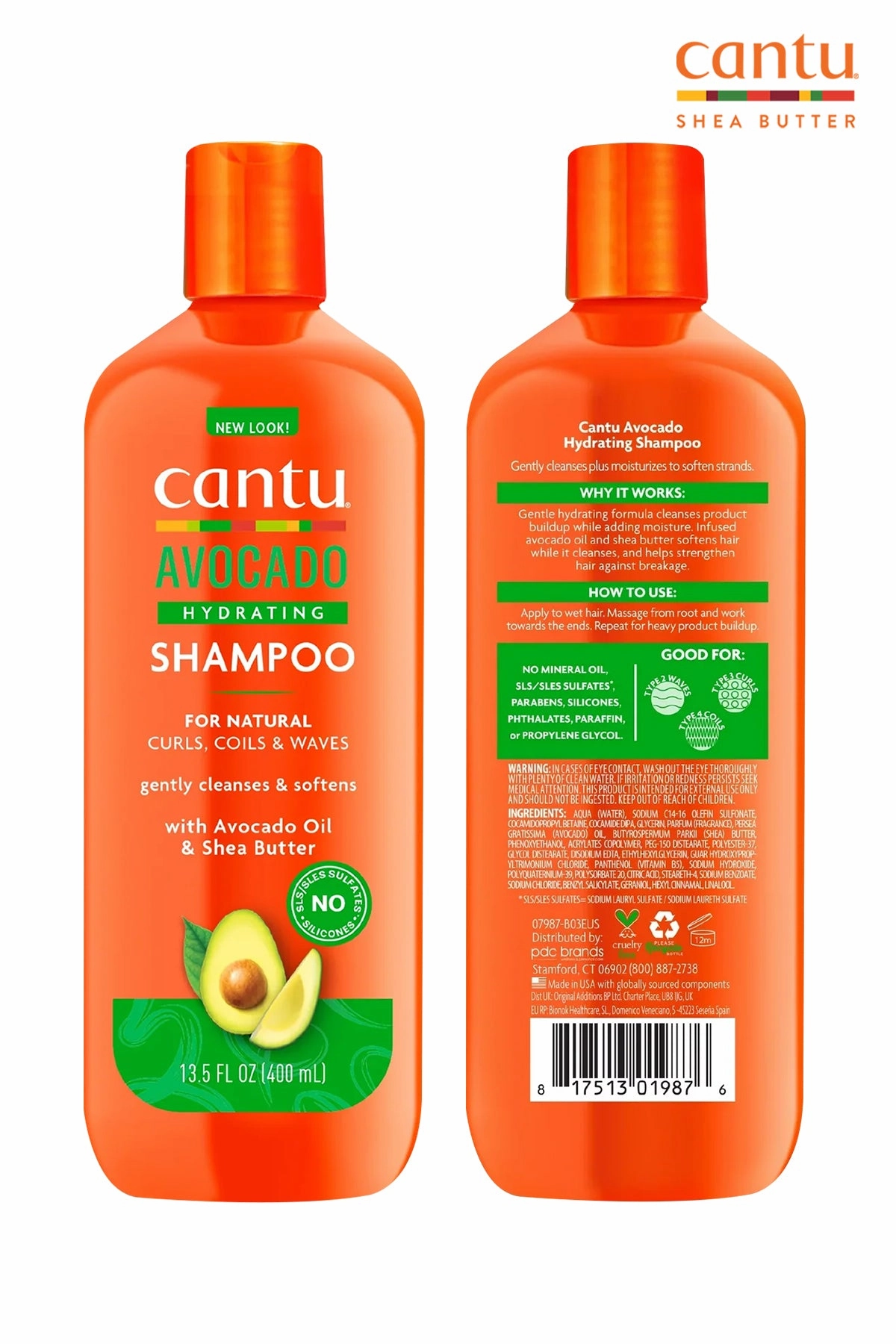 CANTU AVOCADO HYDRATING SHAMPOO SULFATE FREE 13.5oz