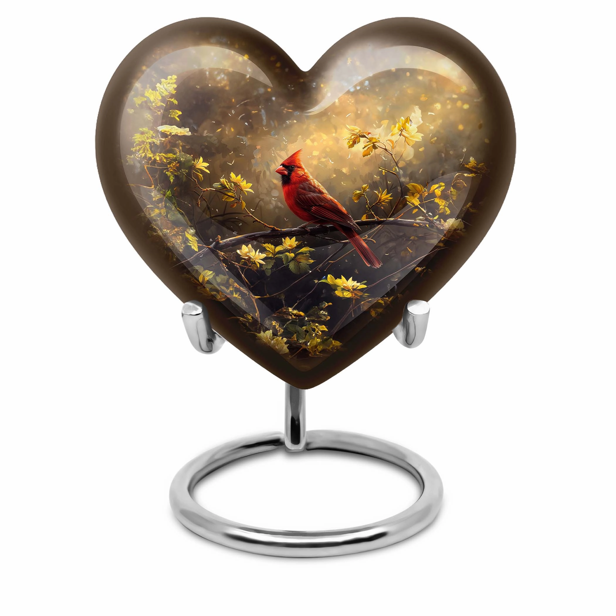 Cardinal Bird Inspired Urn for Men - Honouring a Life Lived