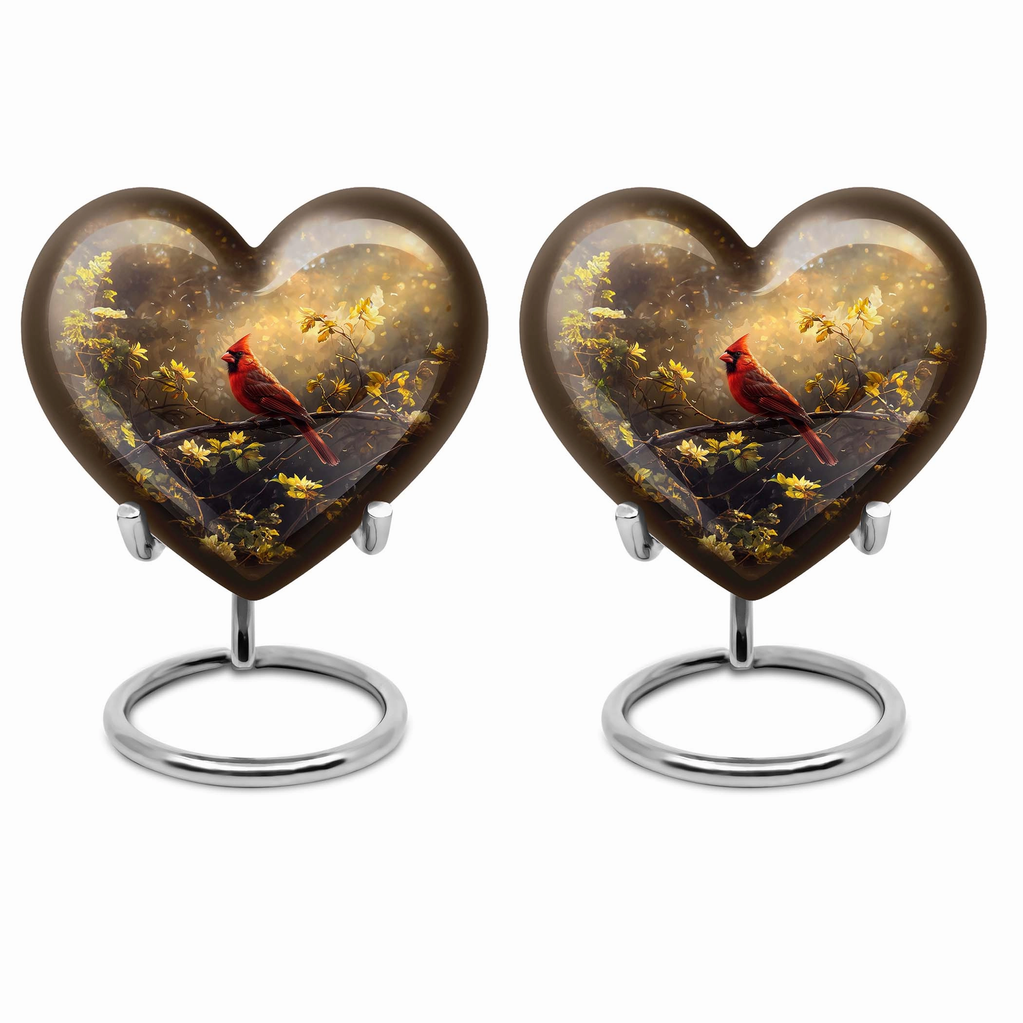 Cardinal Bird Inspired Urn for Men - Honouring a Life Lived