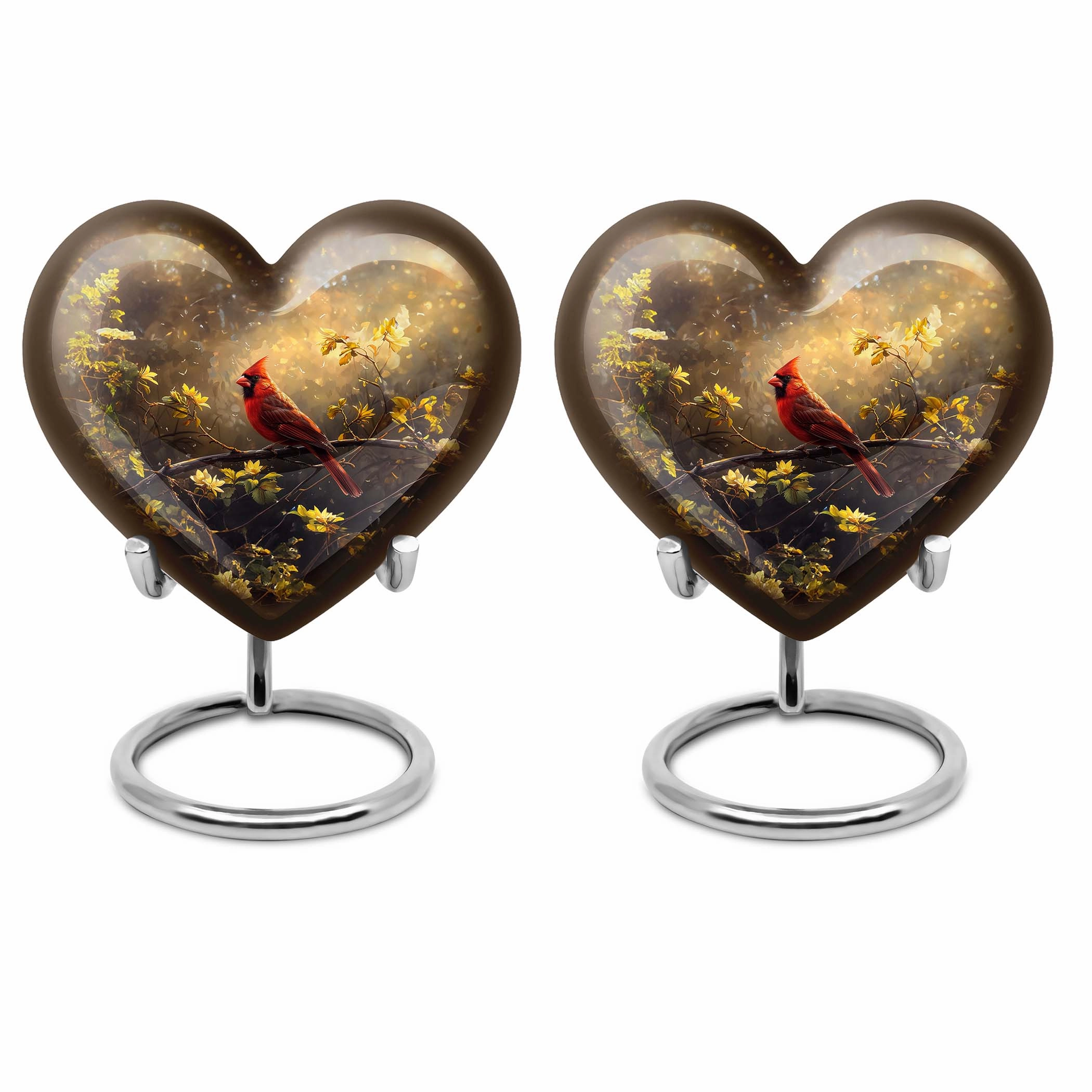 Cardinal Bird Inspired Urn for Men - Honouring a Life Lived
