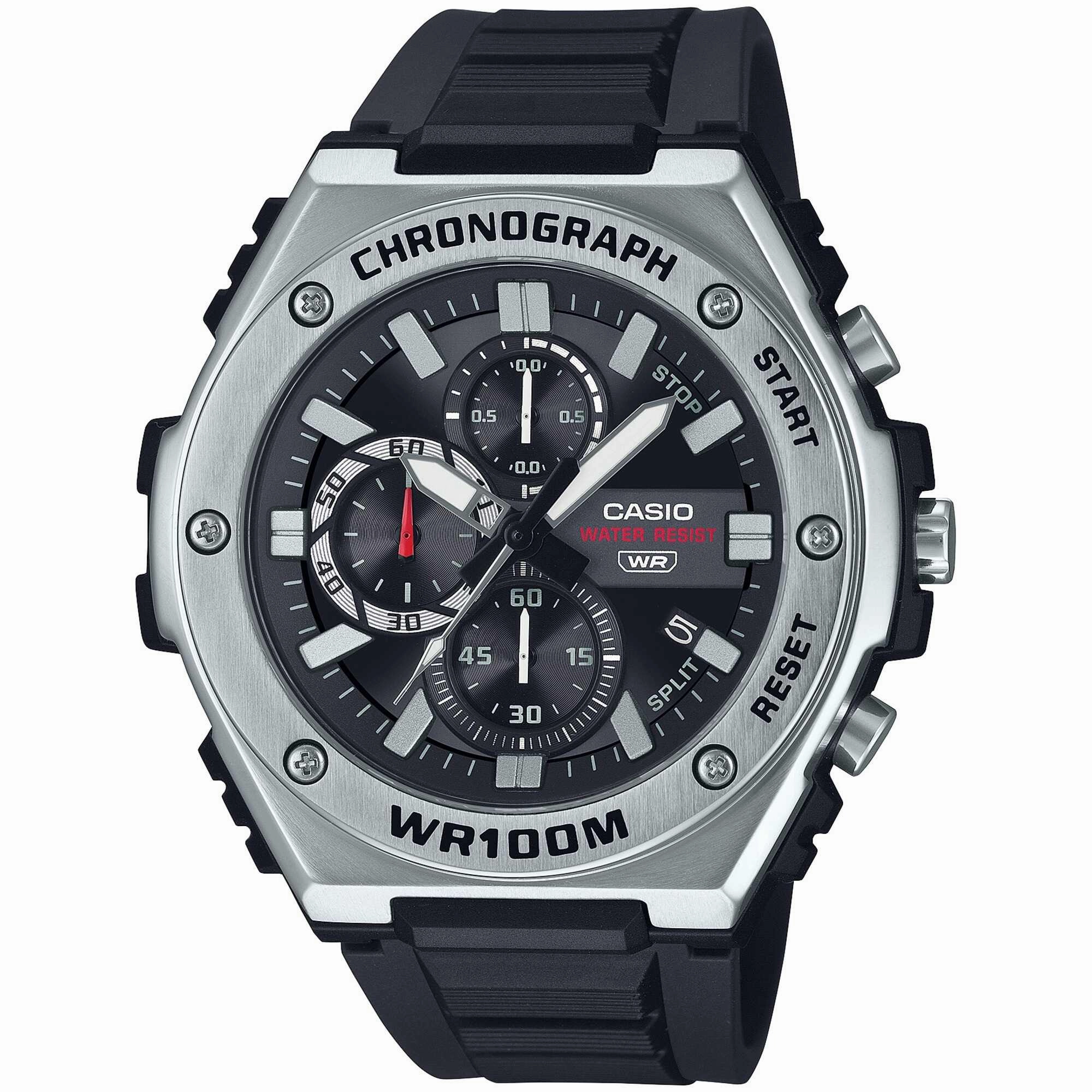 Casio Men's Watch - Chronograph Quartz Black Dial Resin Strap | MWA300H-1A