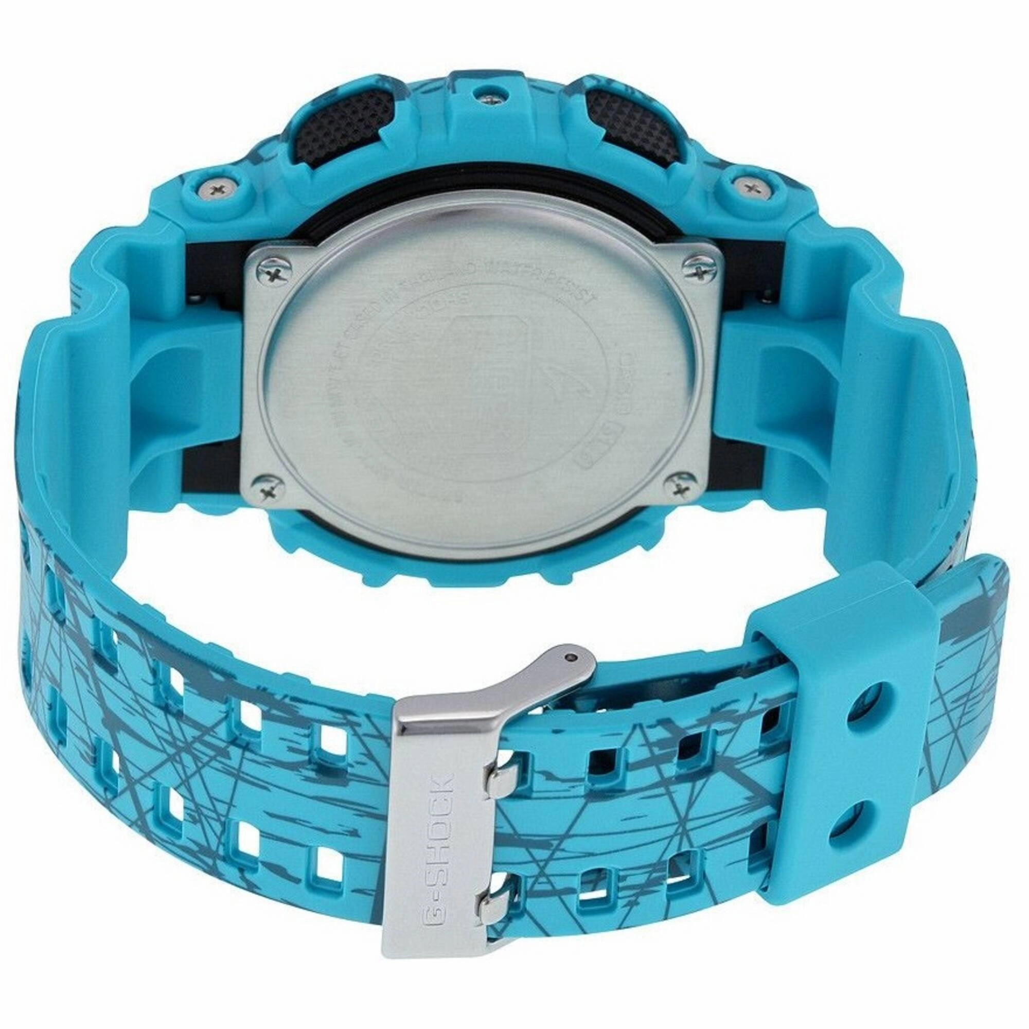 Casio Men's Watch - G-Shock Ana-Digi Dial Turquoise Resin Strap | GA-110SL-3ACR