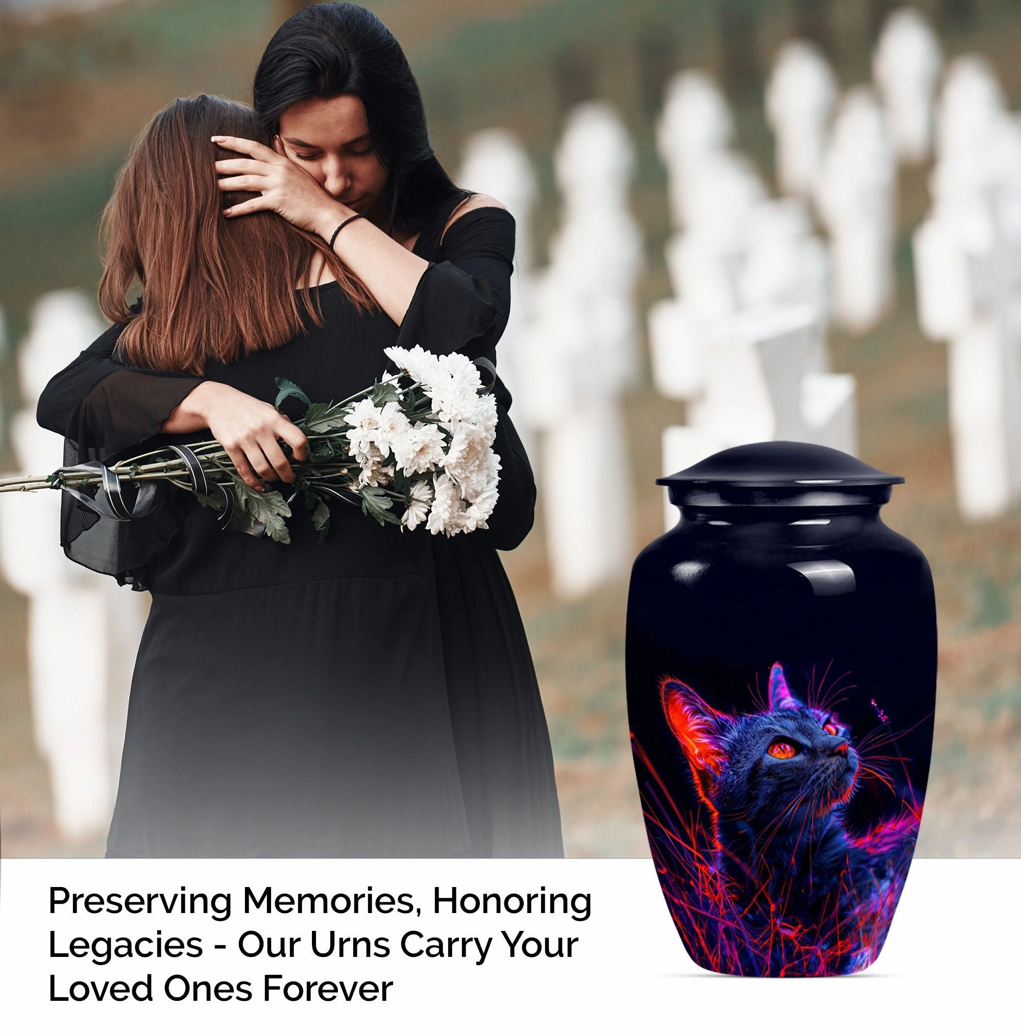 Cat Cremation Urn For Ashes - Honorable Men's Ash Chamber