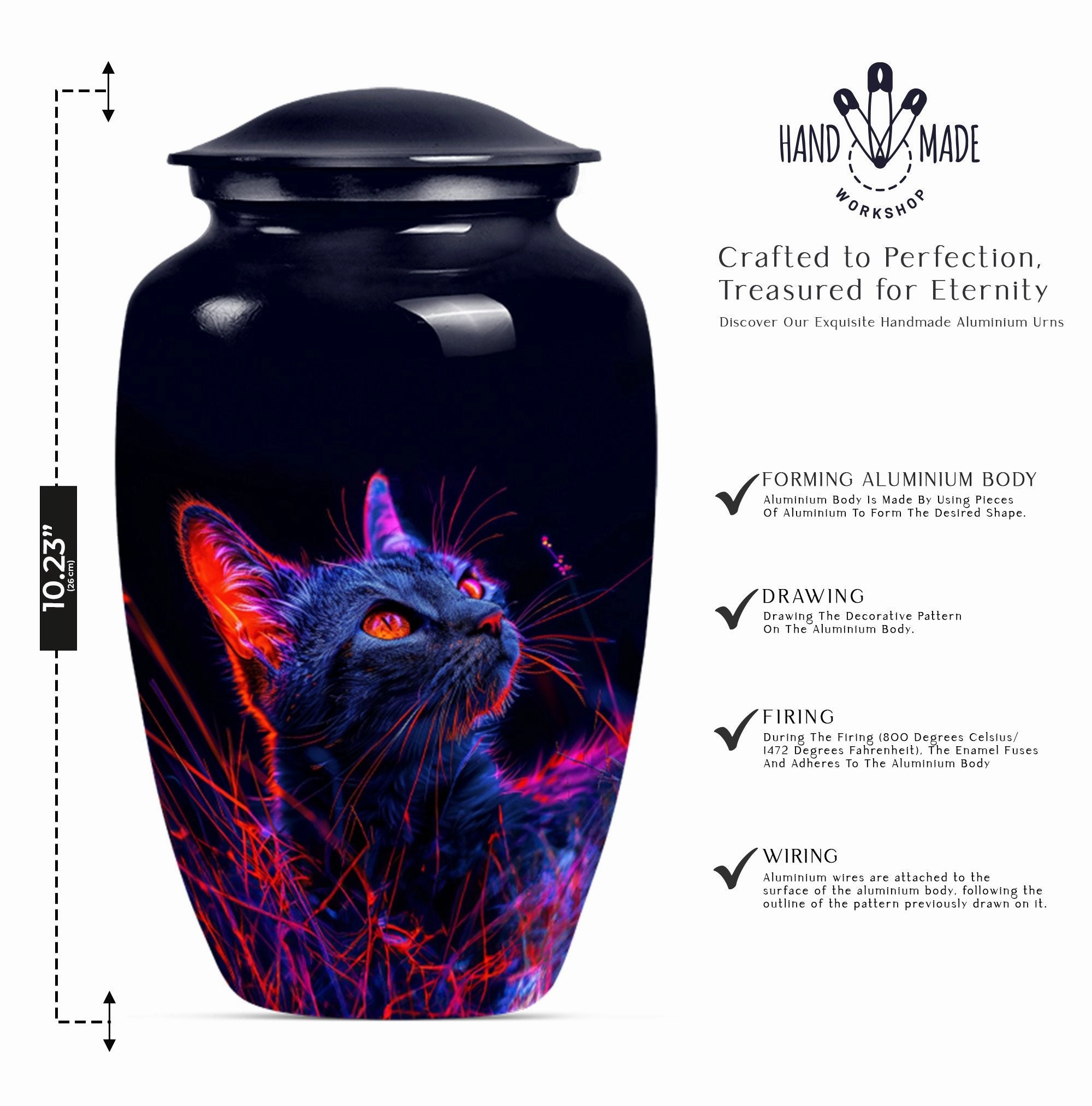 Cat Cremation Urn For Ashes - Honorable Men's Ash Chamber