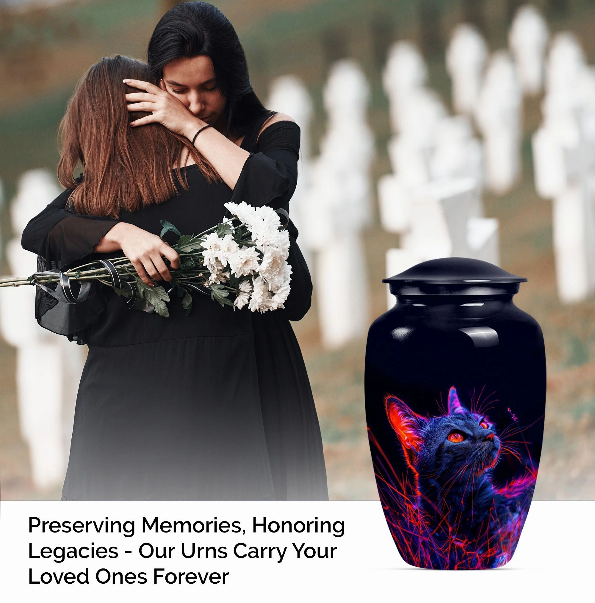 Cat Cremation Urn For Ashes - Honorable Men's Ash Chamber