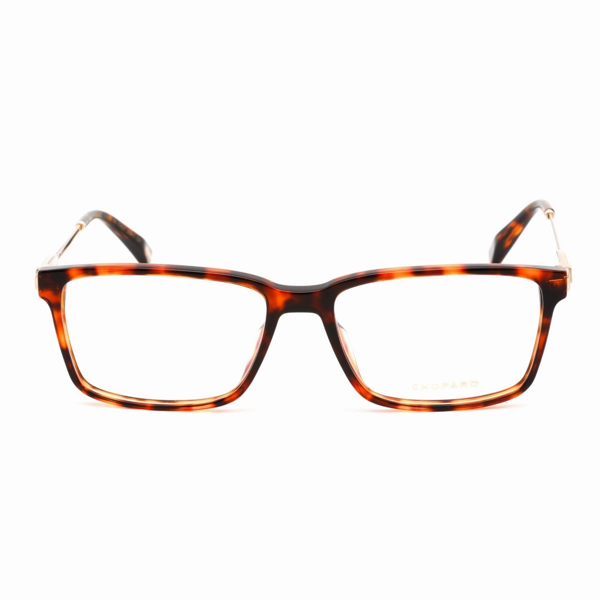 Chopard Men's Eyeglasses - Shiny Dark Havana Plastic Rectangular Frame | VCH308 0722