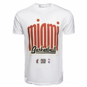 Court Culture Classic Miami Basketball Unisex White Tee