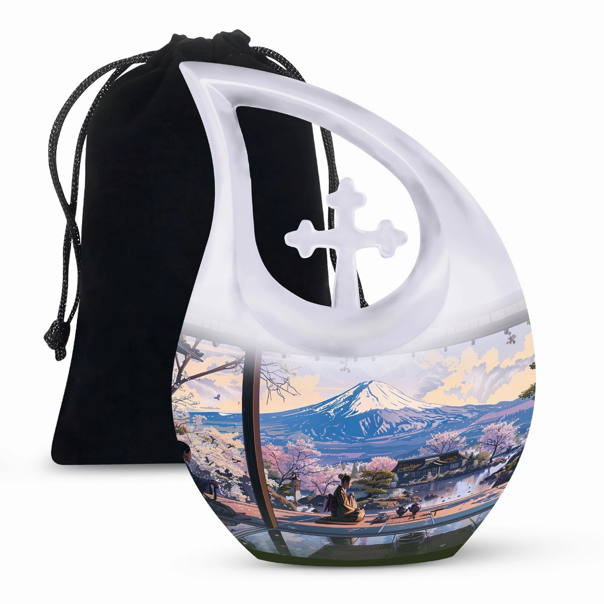 Cross Drop Fuji Keepsake: Unforgettable Memorial Urn for Men