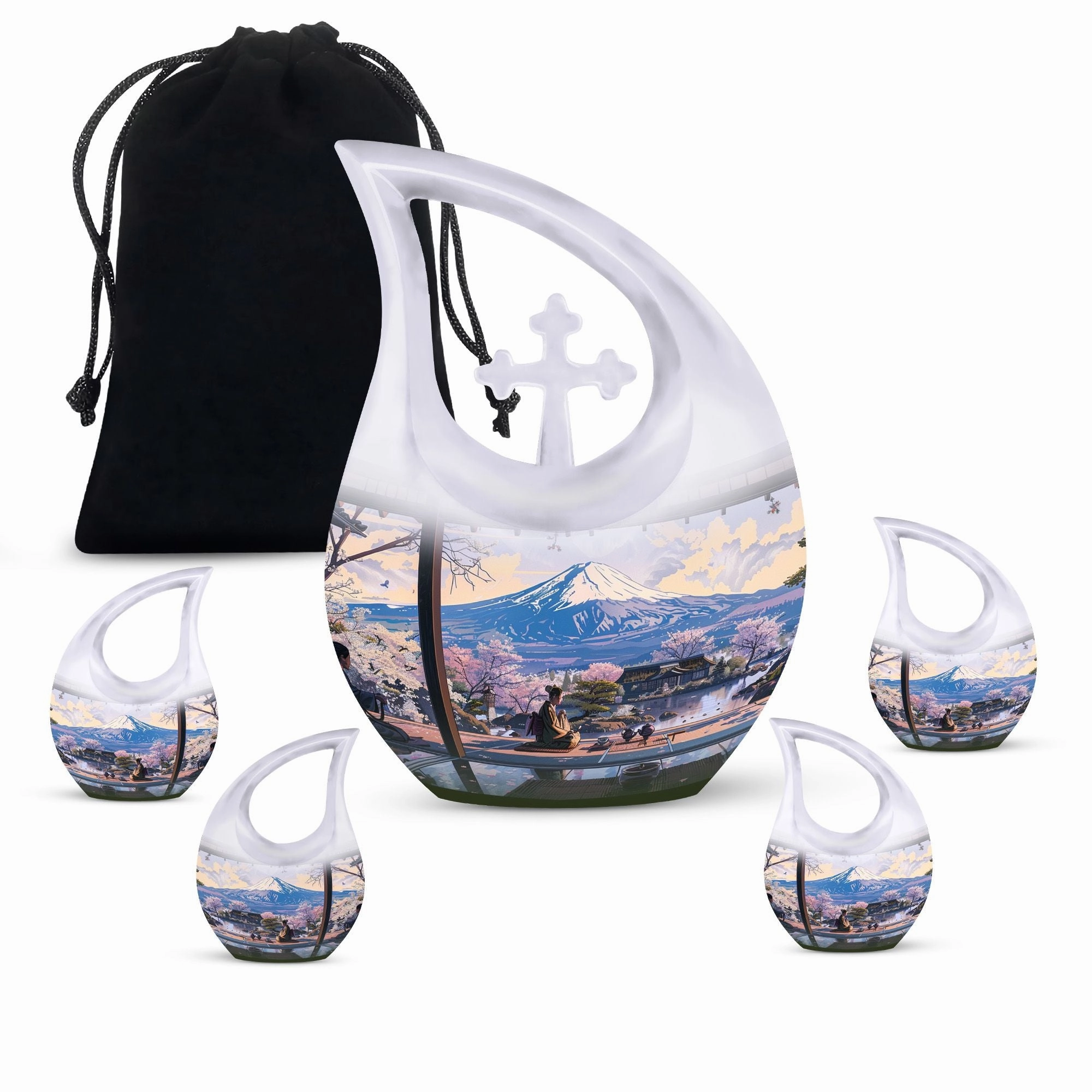Cross Drop Fuji Keepsake: Unforgettable Memorial Urn for Men