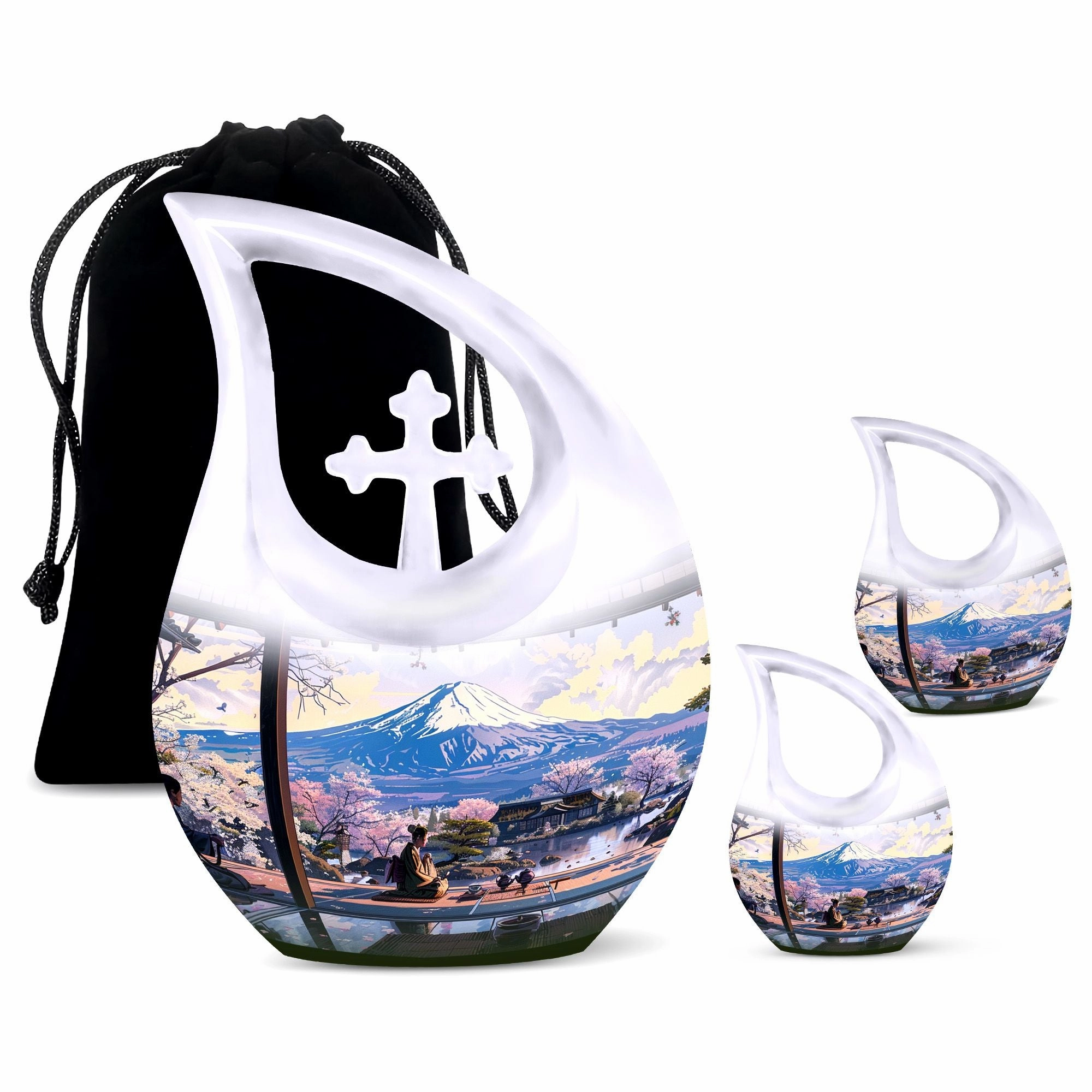 Cross Drop Fuji Keepsake: Unforgettable Memorial Urn for Men