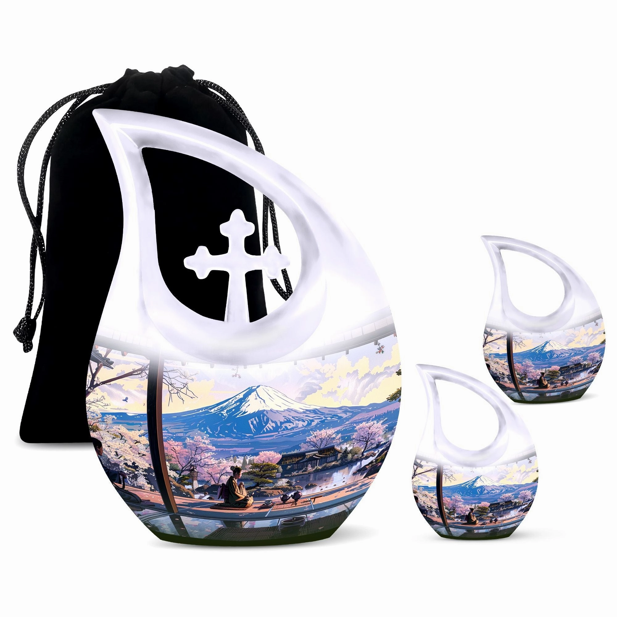 Cross Drop Fuji Keepsake: Unforgettable Memorial Urn for Men