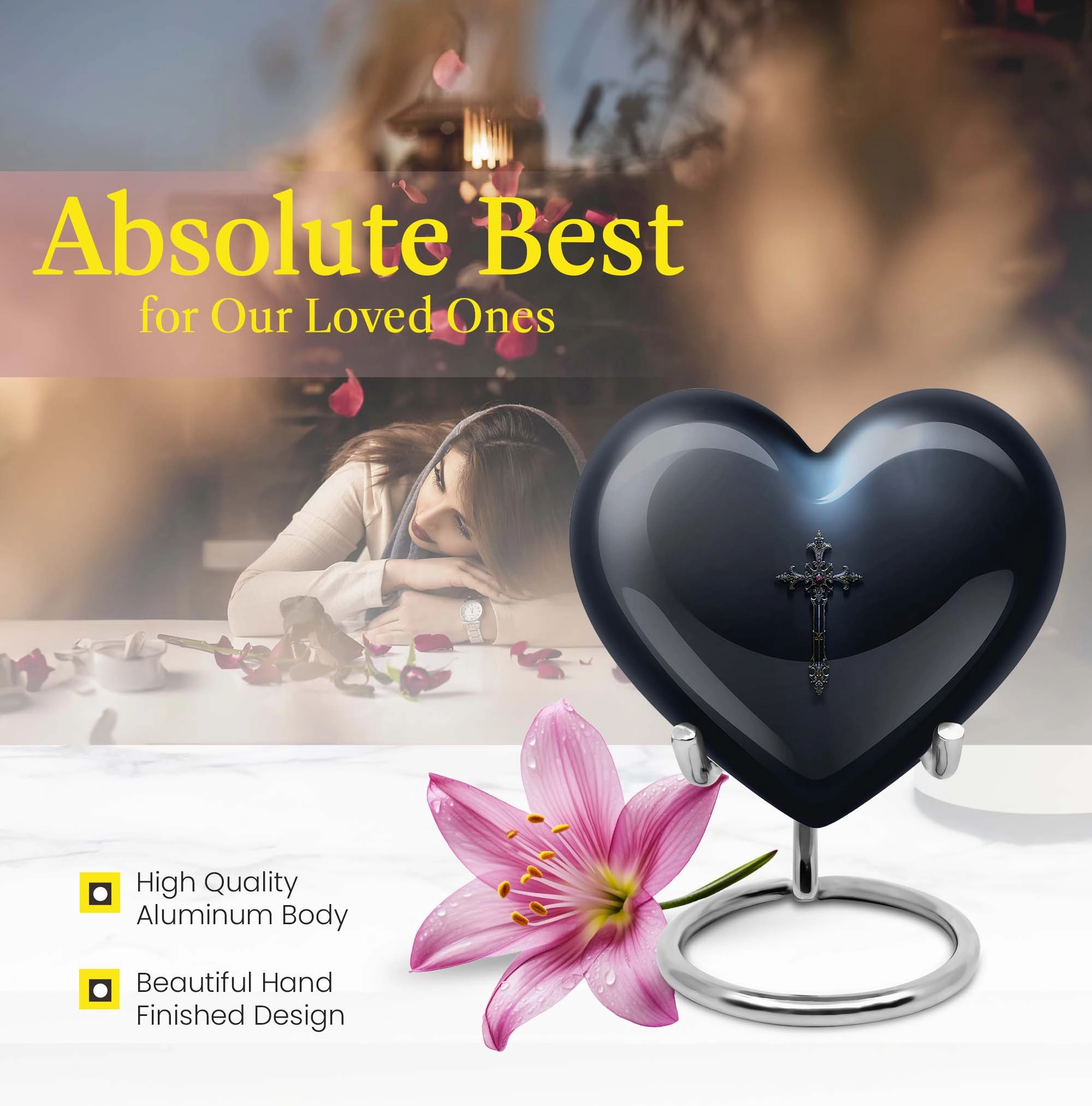 Cross Urn - Extraordinary Funeral Urn for Men Embracing Memorial Traditions