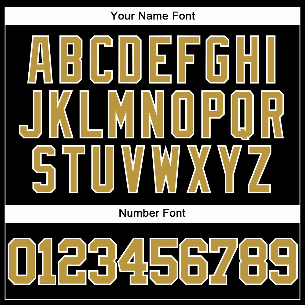 Custom Black Old Gold-White Mesh Authentic Throwback Baseball Jersey