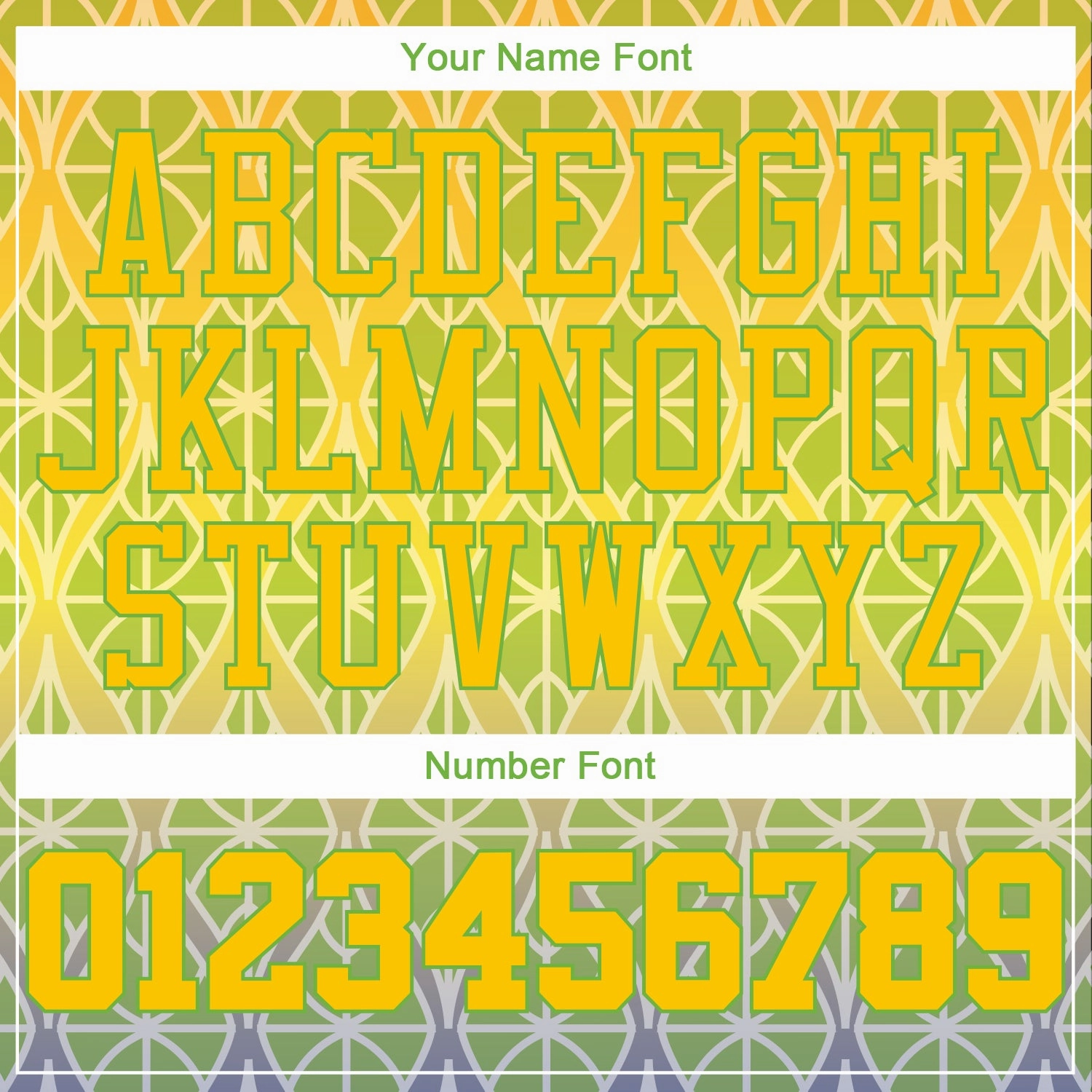 Custom Green Gold-Neon Green 3D Pattern Design Authentic Baseball Jersey