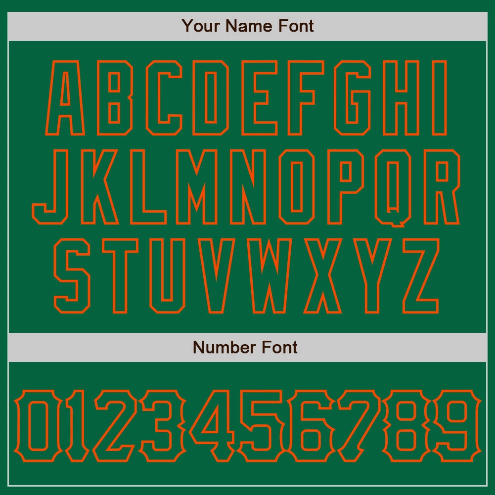 Custom Kelly Green Orange 3D Pattern Design Abstract Splatter Grunge Art Authentic Baseball Jersey