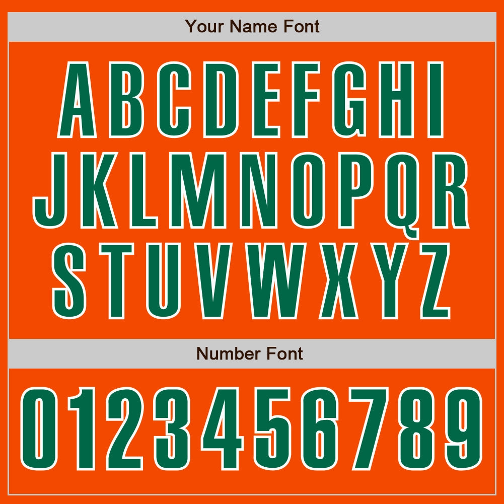 Custom Orange Kelly Green-White Authentic Baseball Jersey