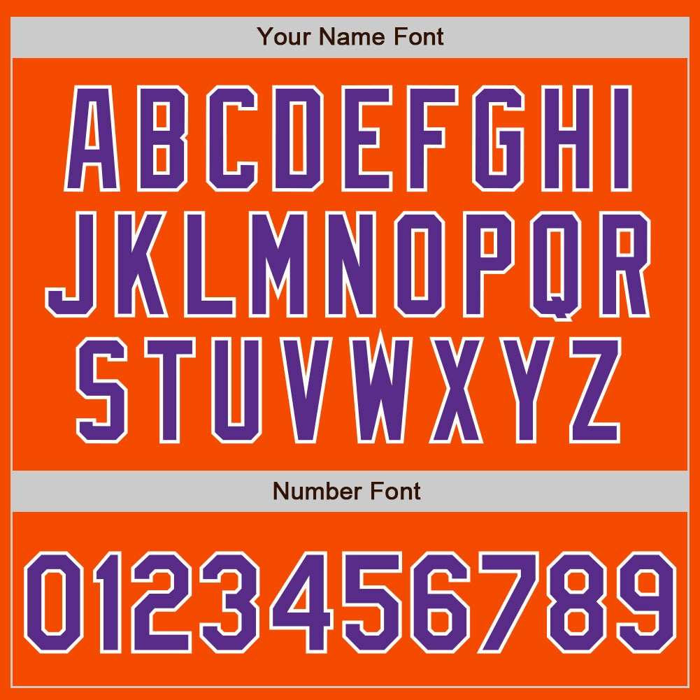 Custom Orange Purple-White Authentic Baseball Jersey