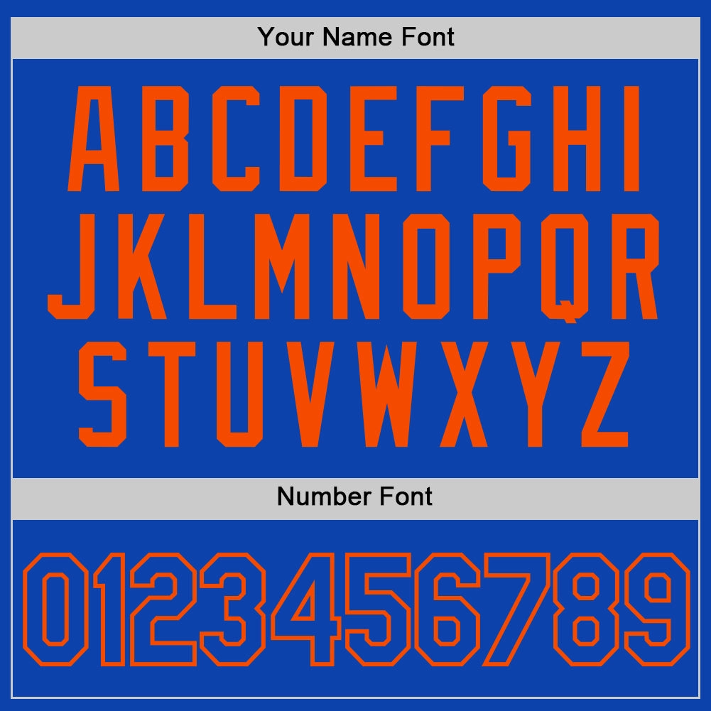 Custom Thunder Blue Orange Authentic Baseball Jersey