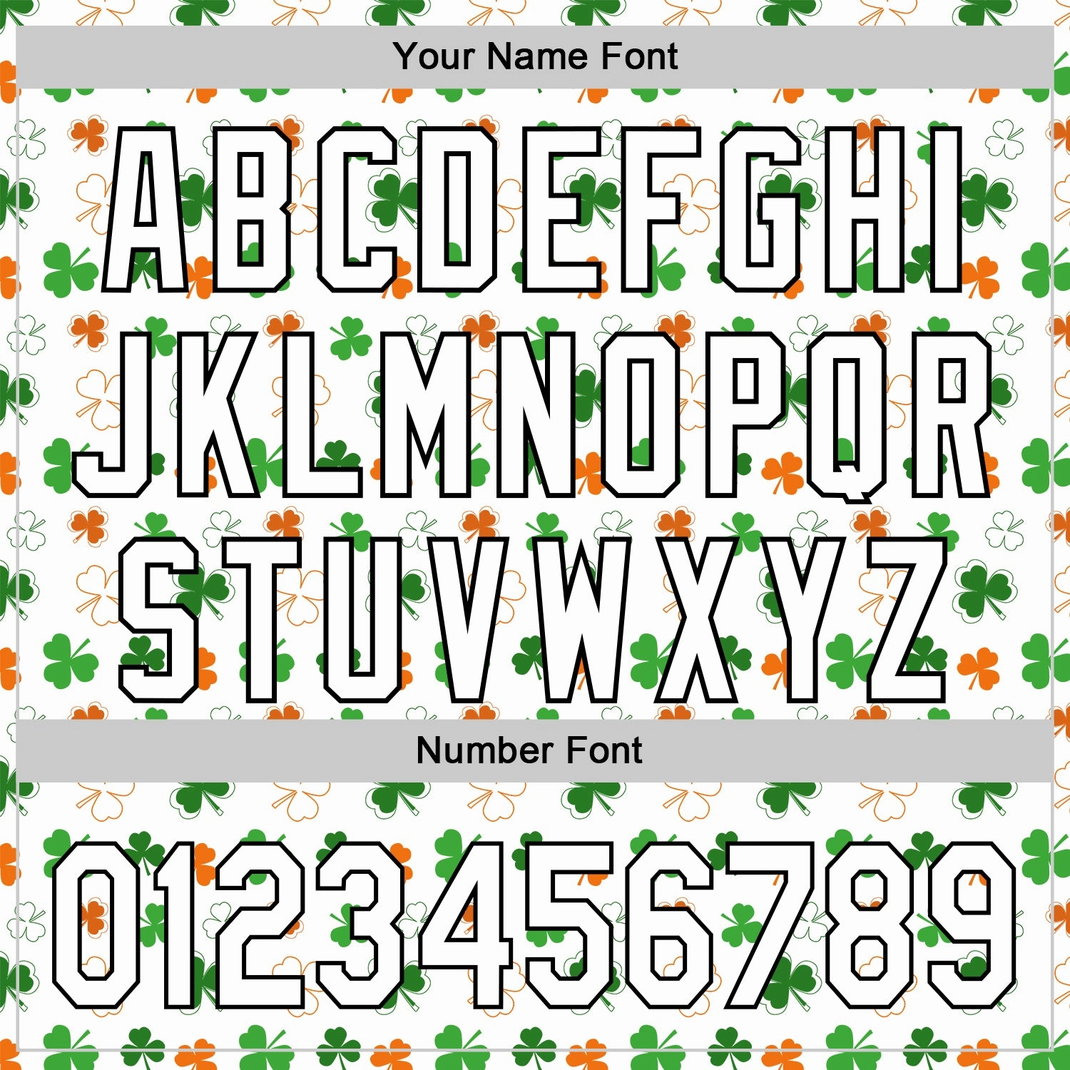 Custom White Black Green-Bay Orange 3D St. Patrick's Day Shamrock Authentic Baseball Jersey