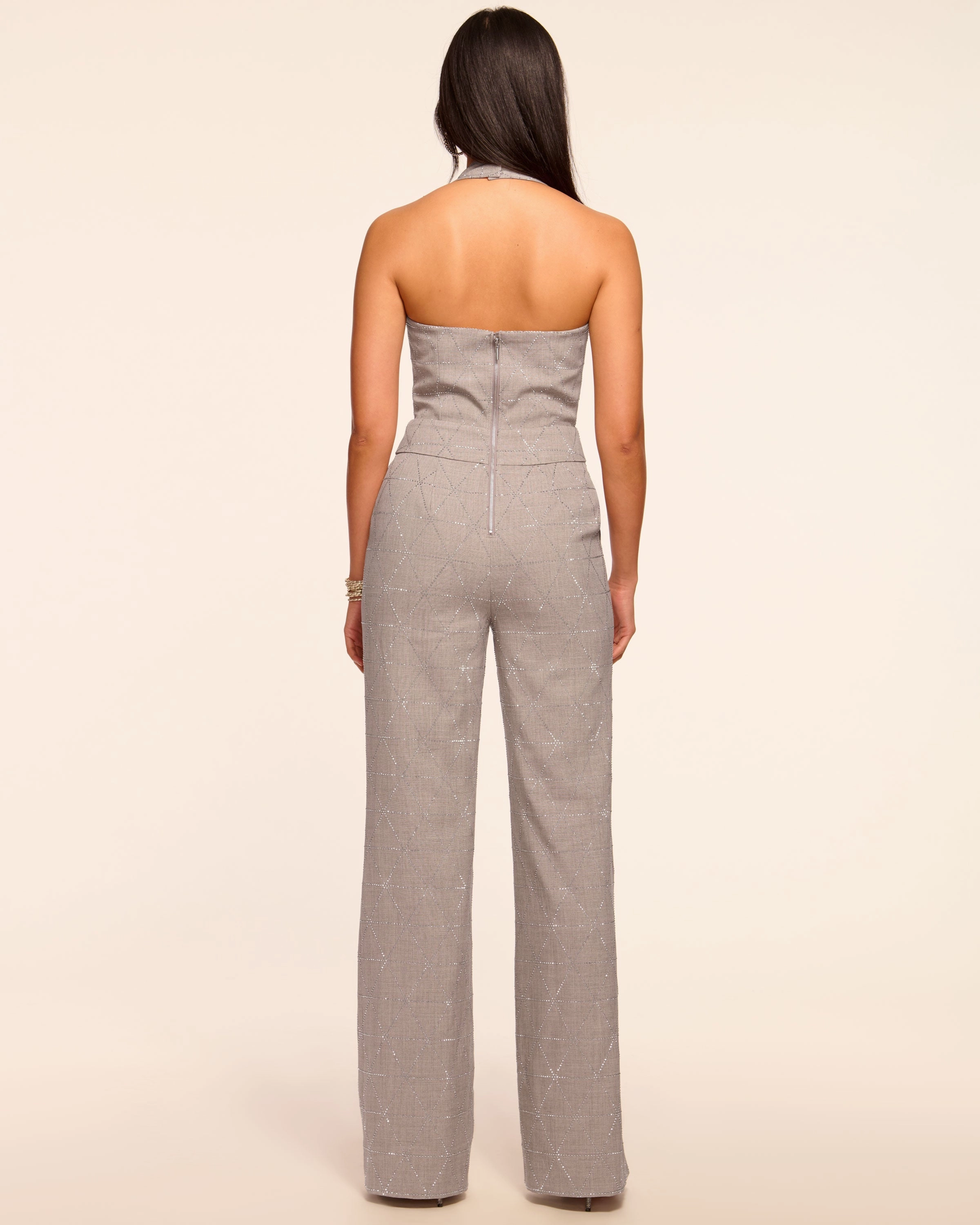 Cyprus Rhinestone Embellished Halter Jumpsuit