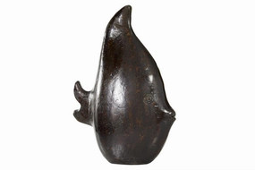 DARK BROWN PAPER MACHE VINTAGE SCULPTURE
