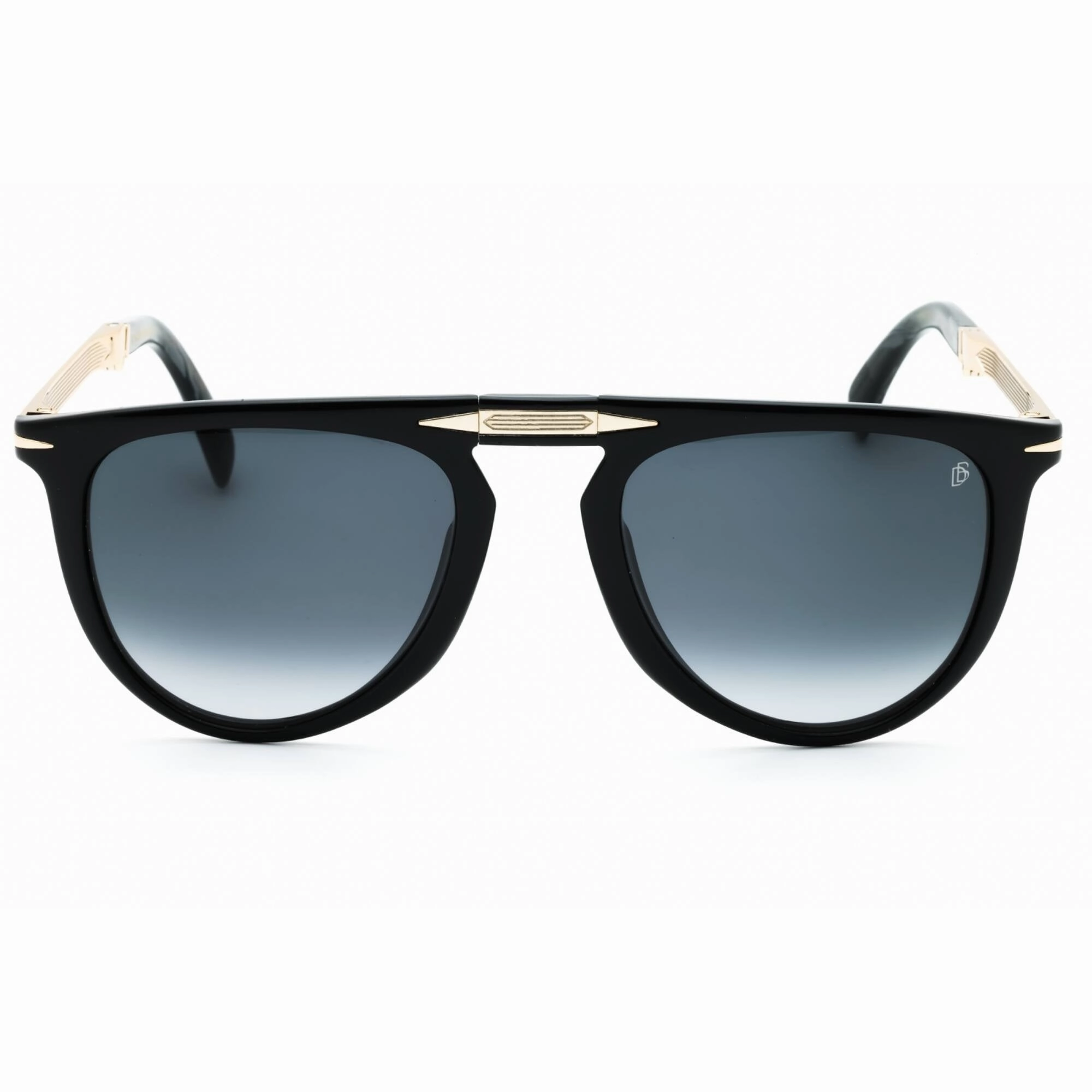 David Beckham Men's Sunglasses - Black Gold Plastic Pilot Full Rim | DB 1039/S/FD 2M2
