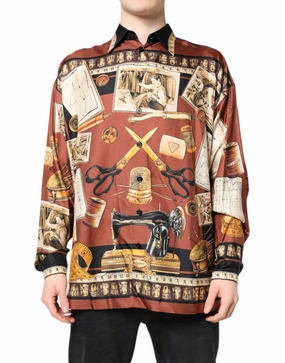 Dolce & Gabbana multi Tailor Print Silk Casual Men's Shirt