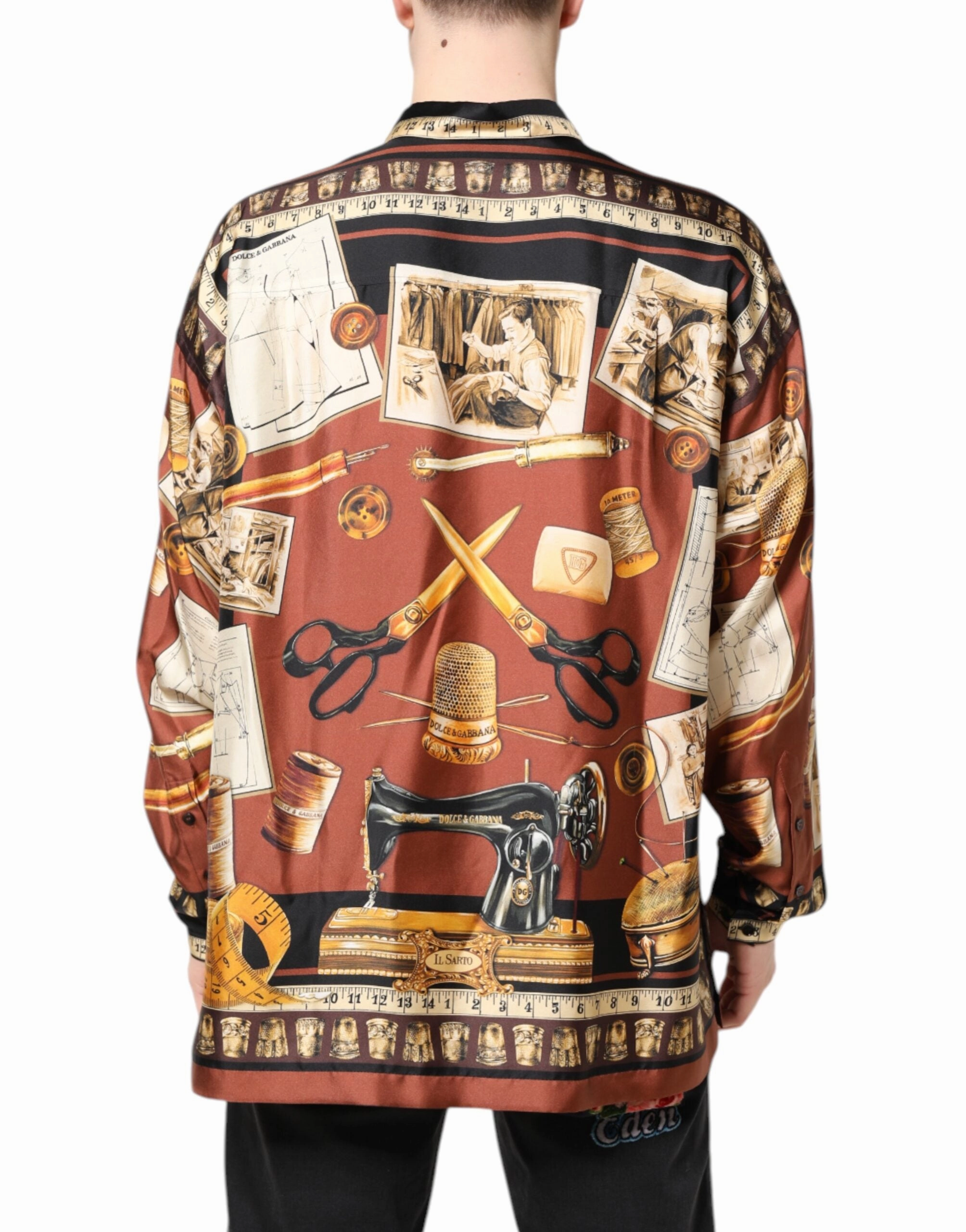 Dolce & Gabbana multi Tailor Print Silk Casual Men's Shirt