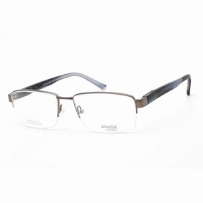 Elasta Men's Eyeglasses - Dark Grey Half Rim Rectangular Clear Lens | E 3122 0HWJ 00
