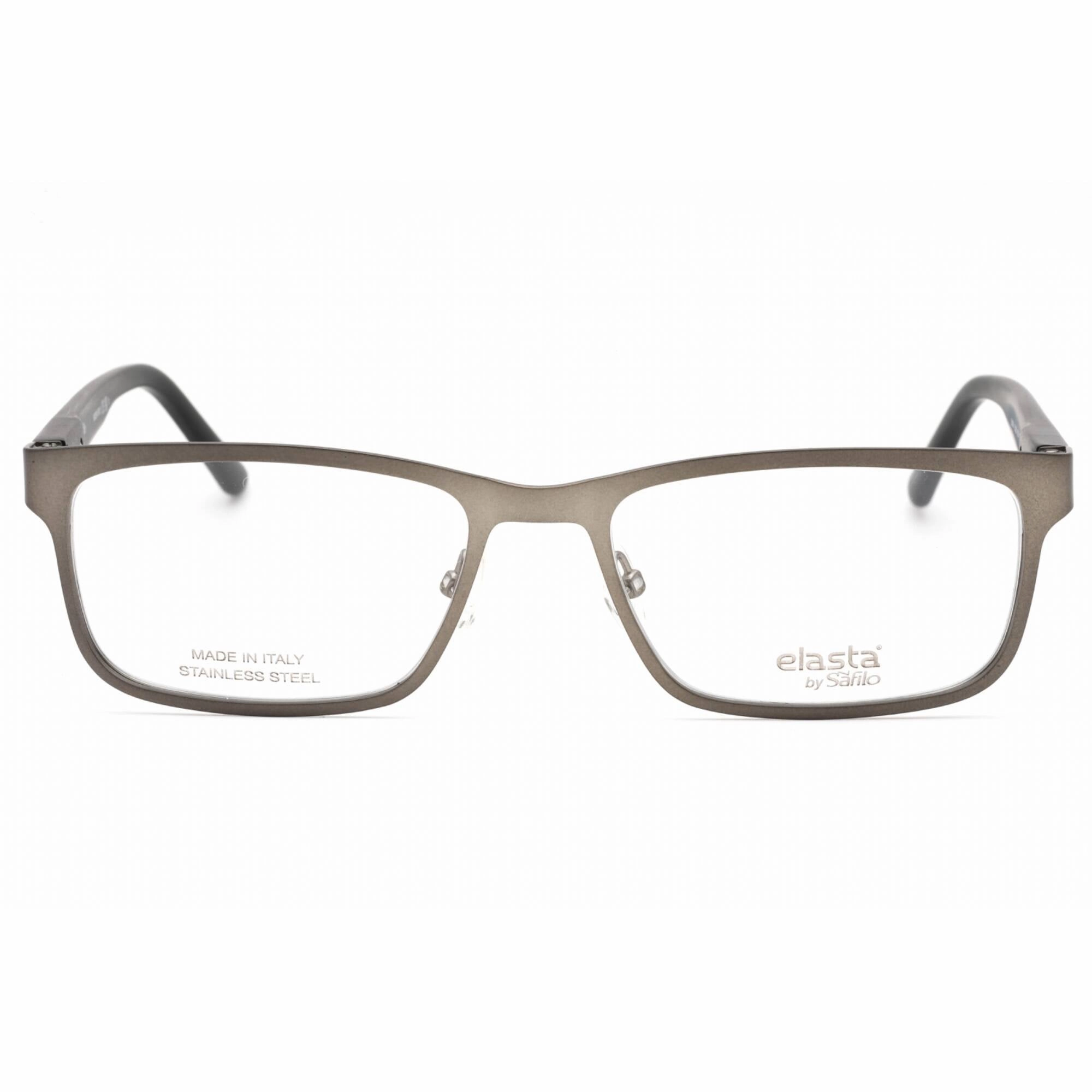 Elasta Men's Eyeglasses - Matte Dark Ruthenium Metal Full Rim Frame | E 3128 0R80 00