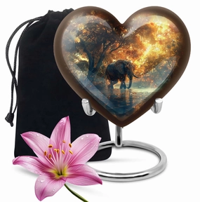 Elephant Urn: Majestic Funeral Cremation Container for Men's Remains