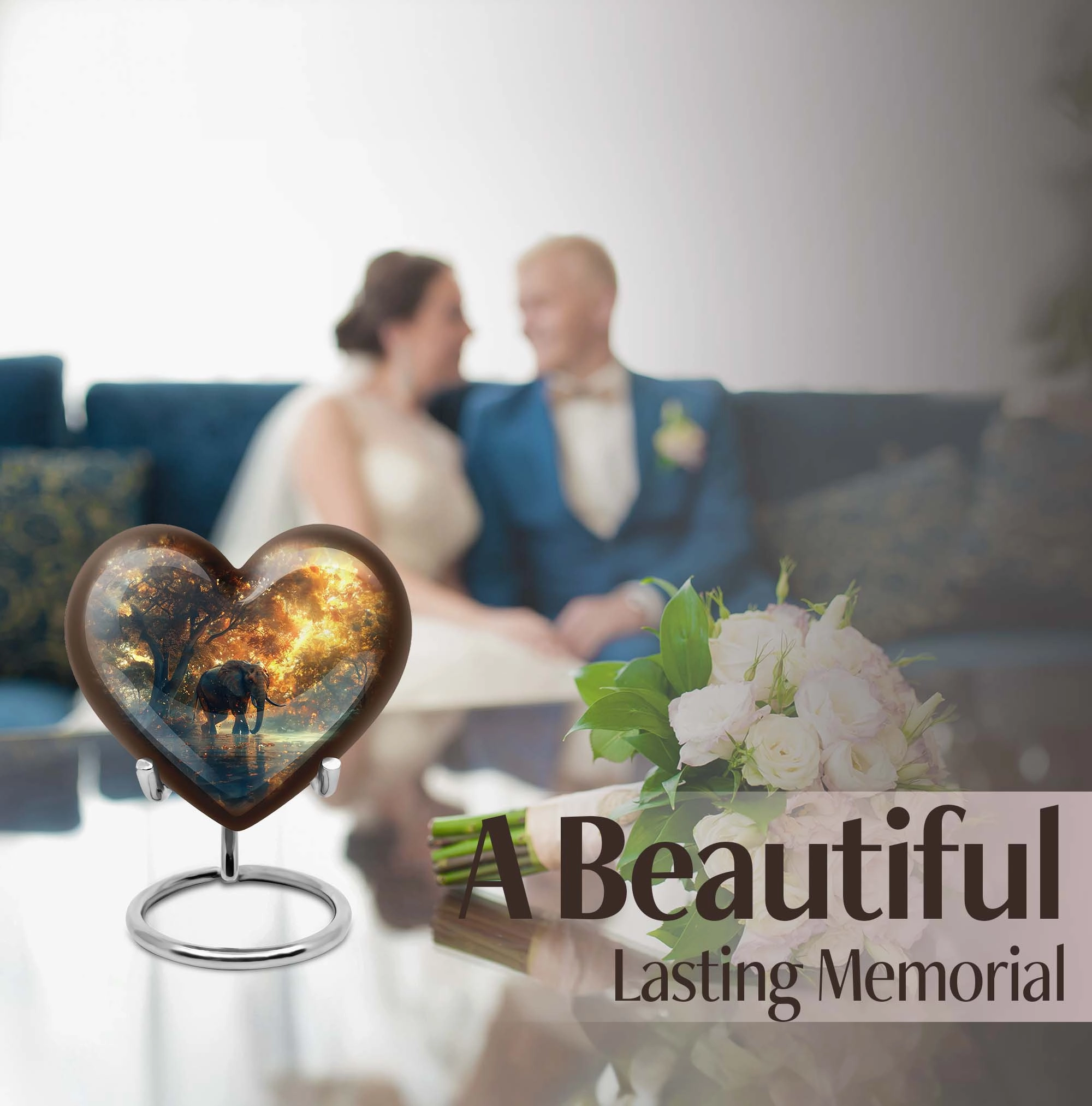 Elephant Urn: Majestic Funeral Cremation Container for Men's Remains