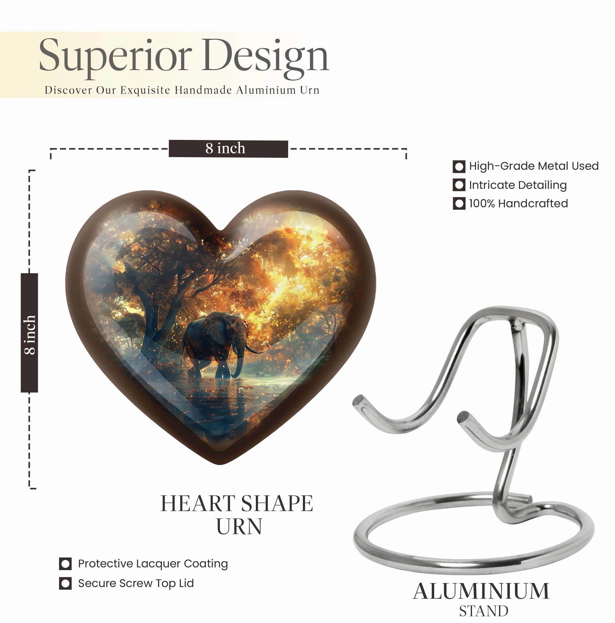 Elephant Urn: Majestic Funeral Cremation Container for Men's Remains