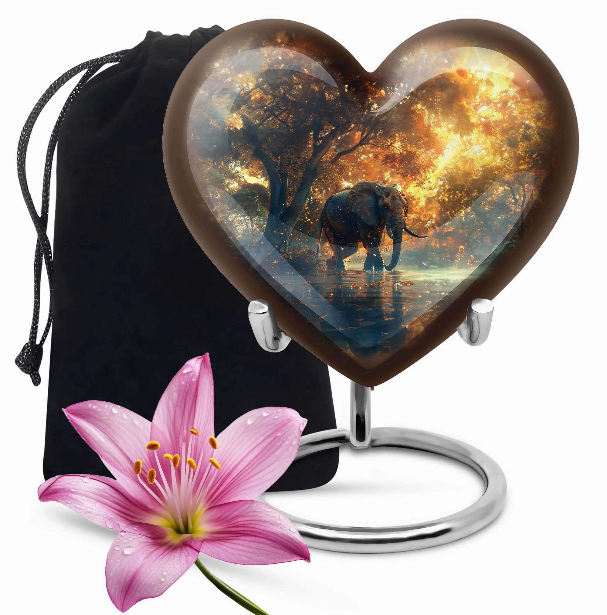 Elephant Urn: Majestic Funeral Cremation Container for Men's Remains