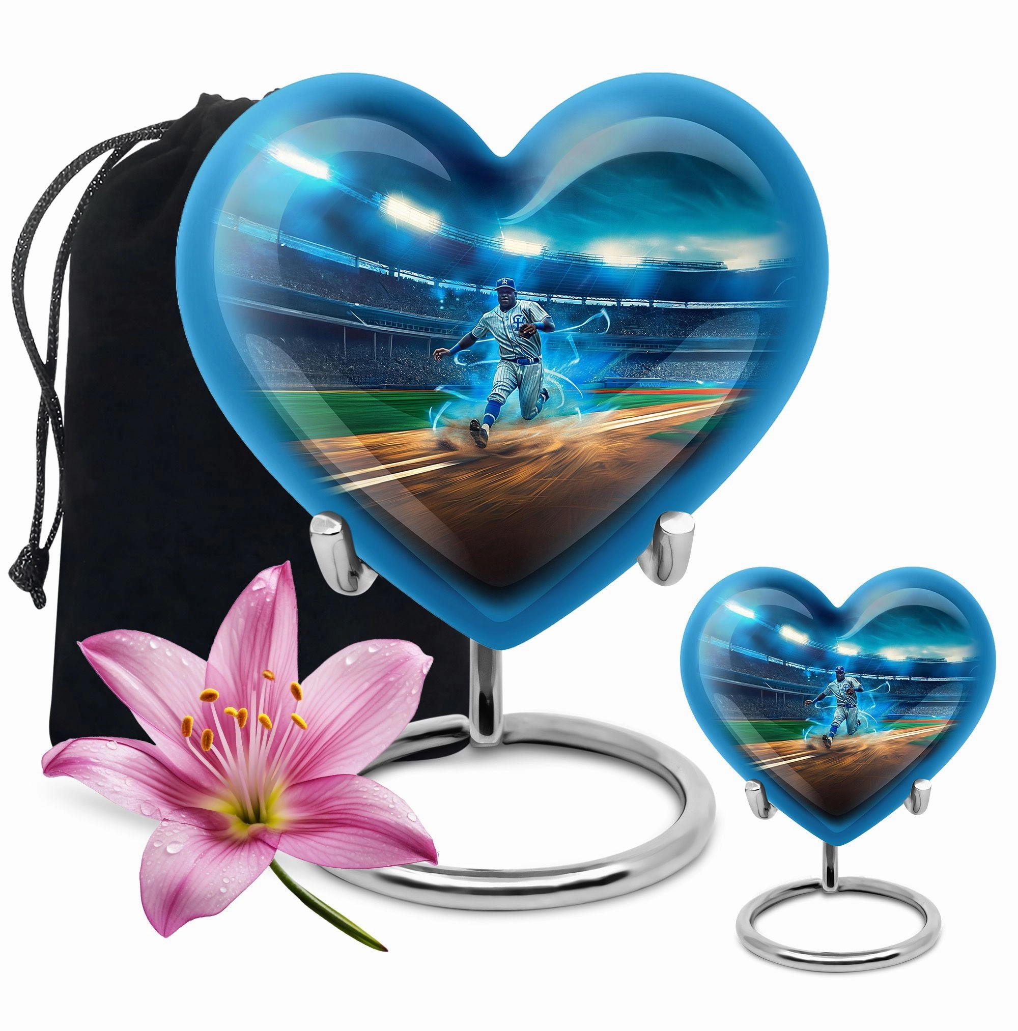 Endless Diamond Baseball Cremation Urn - Majestic Rest for Men