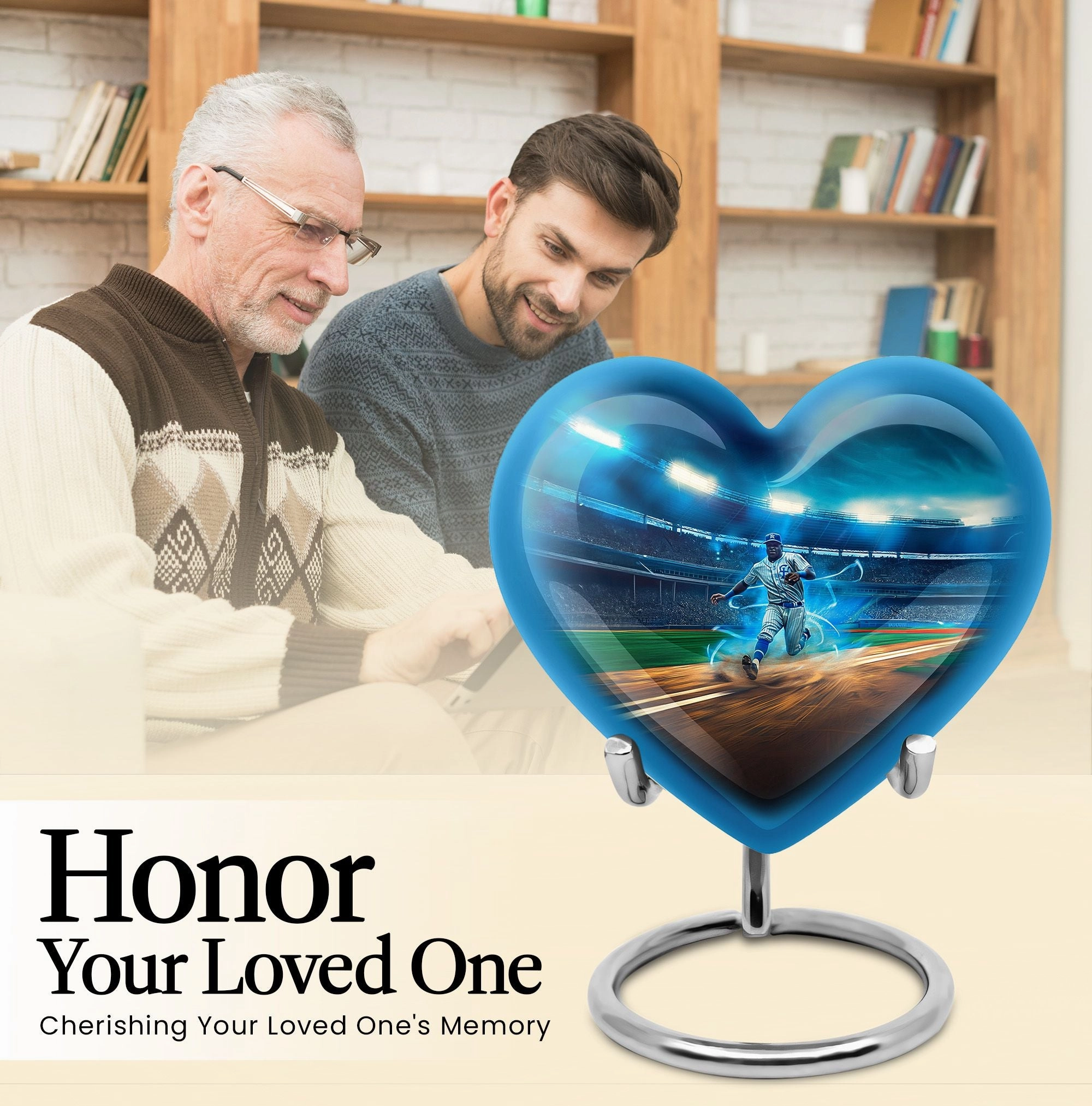 Endless Diamond Baseball Cremation Urn - Majestic Rest for Men